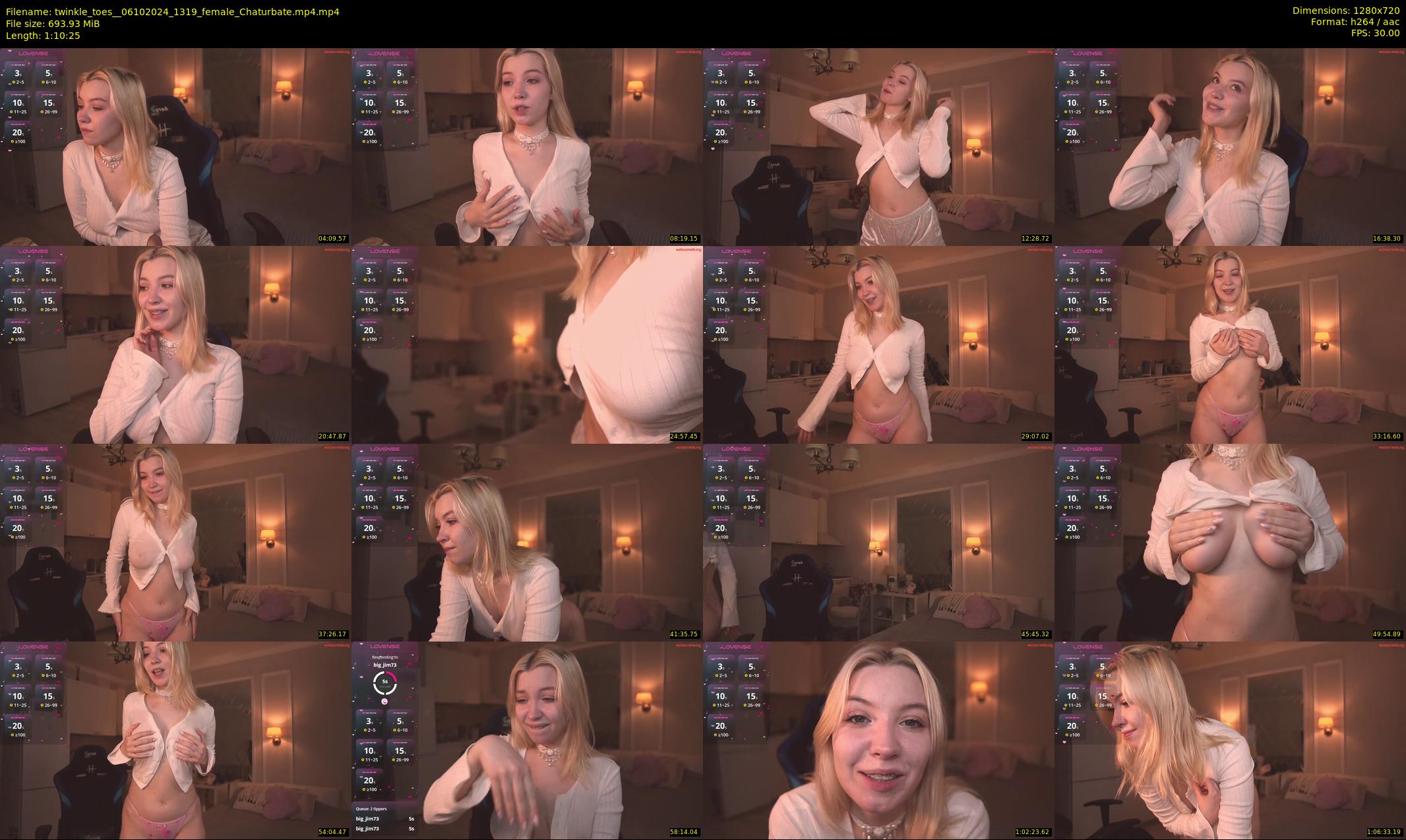 twinkle_toes_ — 71 minute Chaturbate female cam show recording, 720p, Oct 6, 2024
