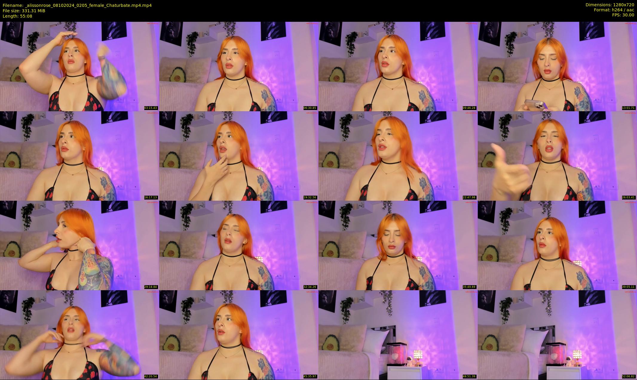 _alissonrose — 56 minute Chaturbate female cam show recording, 720p, Oct 8, 2024