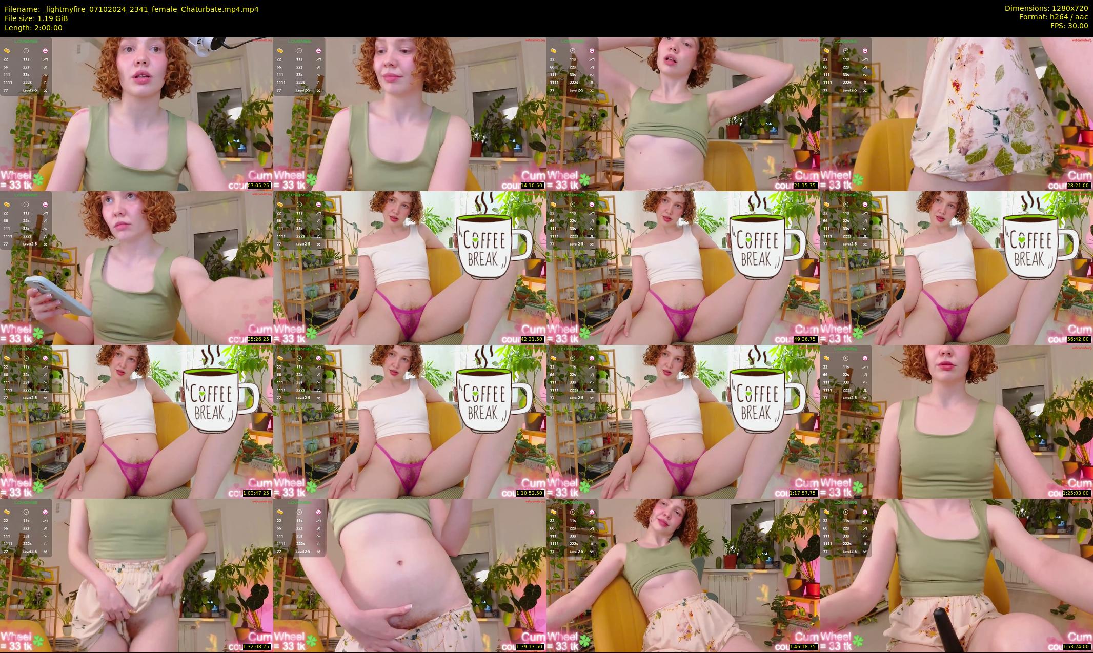 _lightmyfire — 120 minute Chaturbate female cam show recording, 720p, Oct 7, 2024