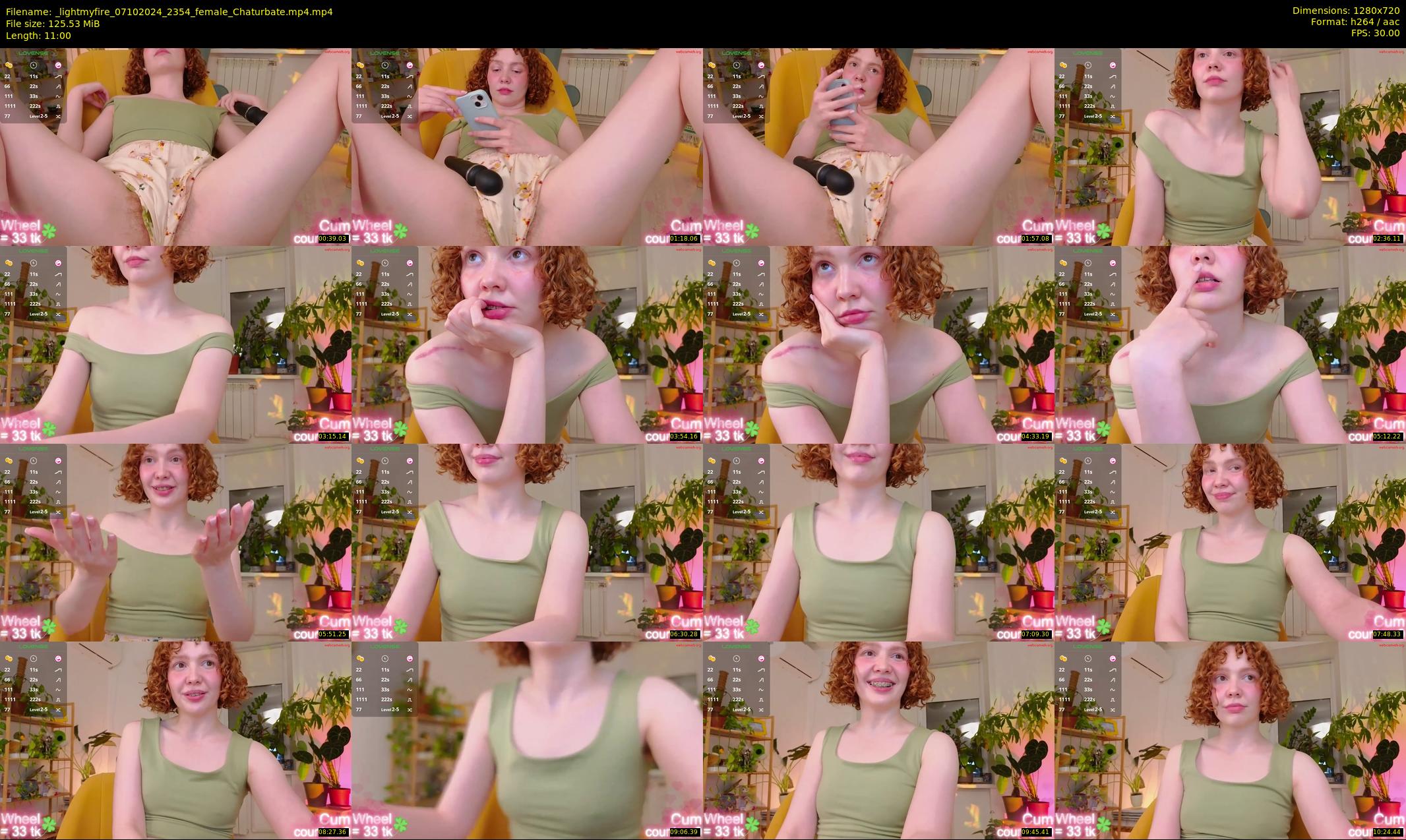 _lightmyfire — 11 minute Chaturbate female cam show recording, 720p, Oct 7, 2024
