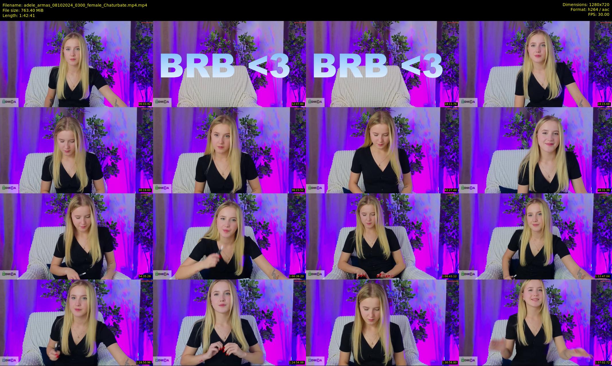 adele_armas — 103 minute Chaturbate female cam show recording, 720p, Oct 8, 2024