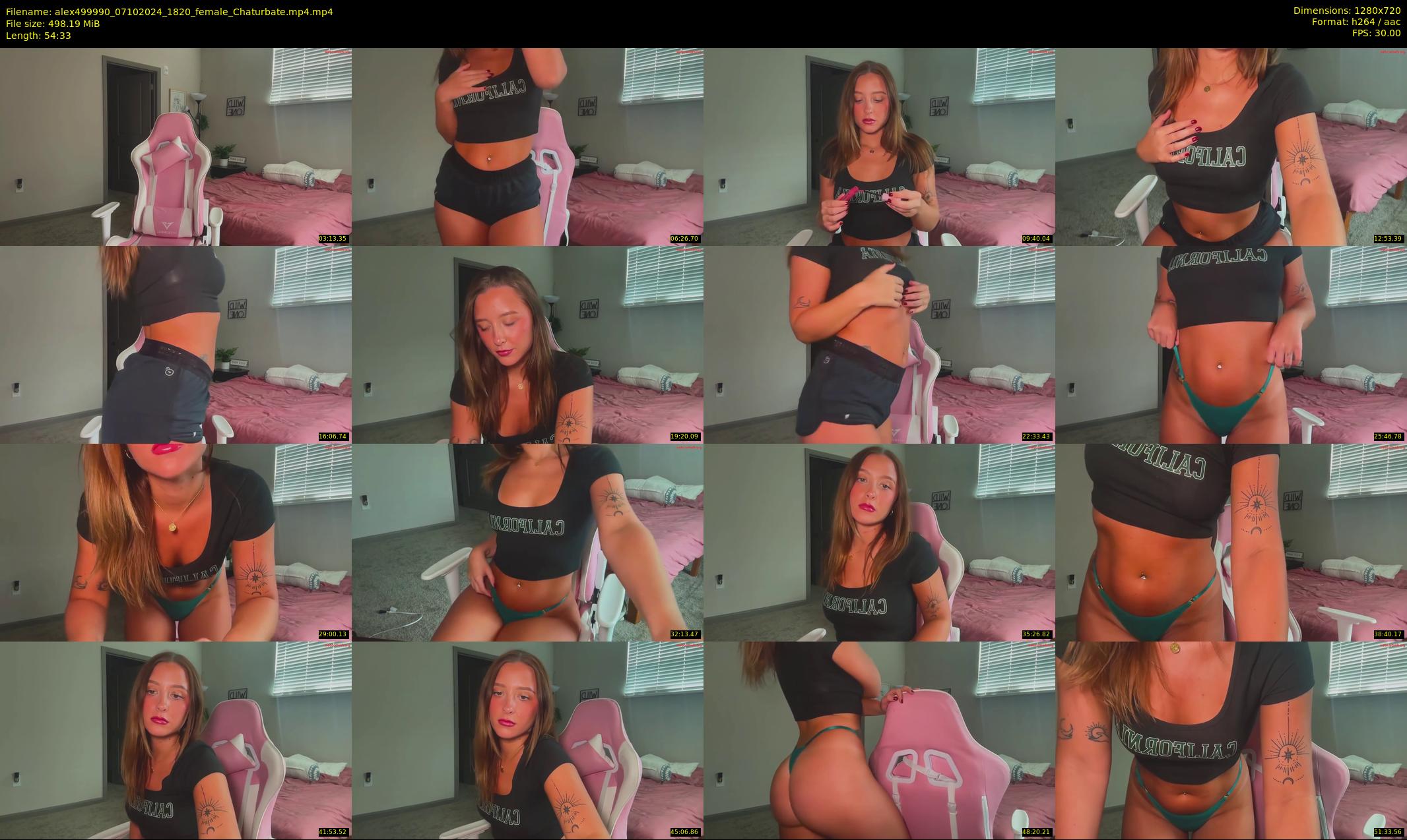 alex499990 — 55 minute Chaturbate female cam show recording, 720p, Oct 7, 2024
