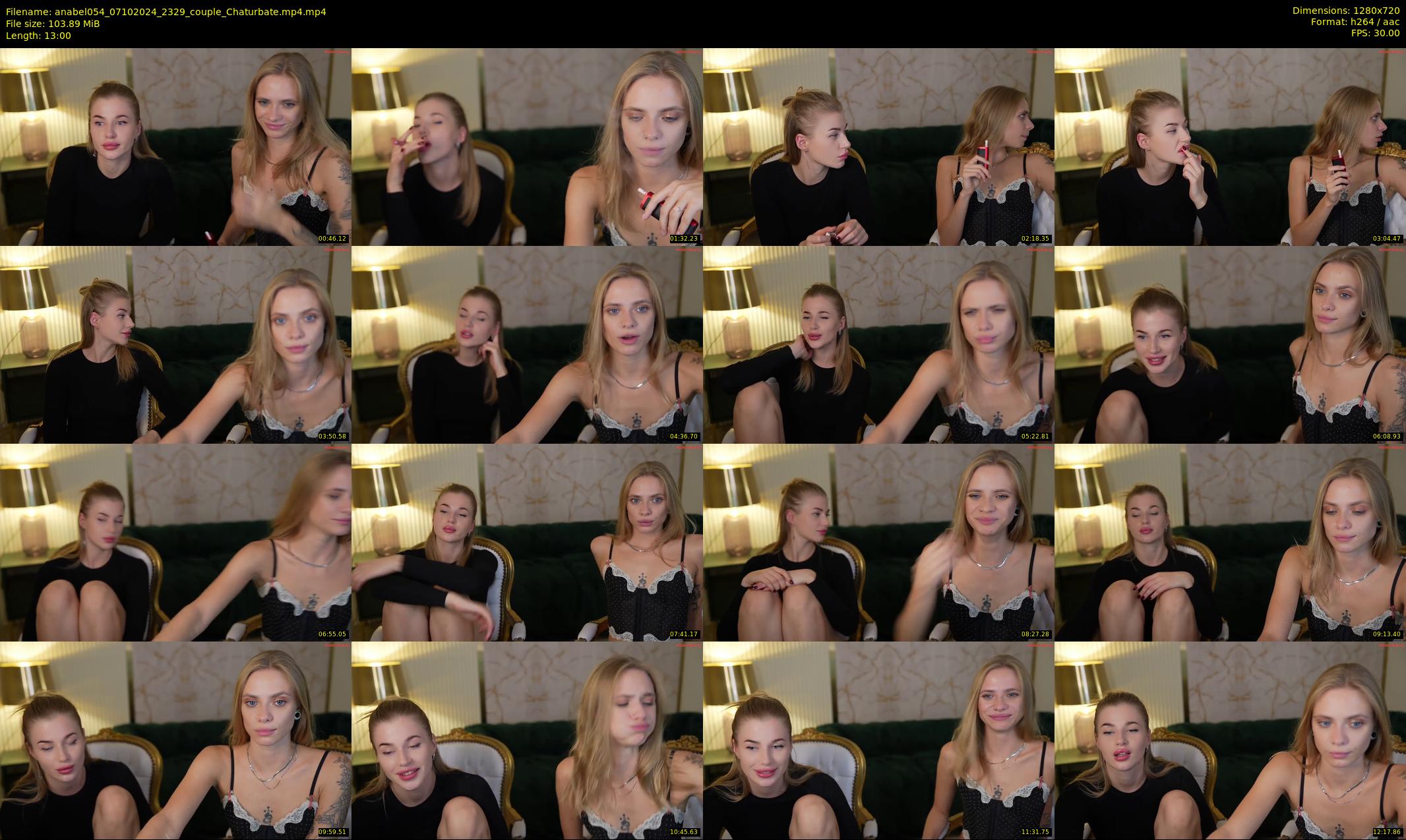 anabel054 — 13 minute Chaturbate female cam show recording, 720p, Oct 7, 2024