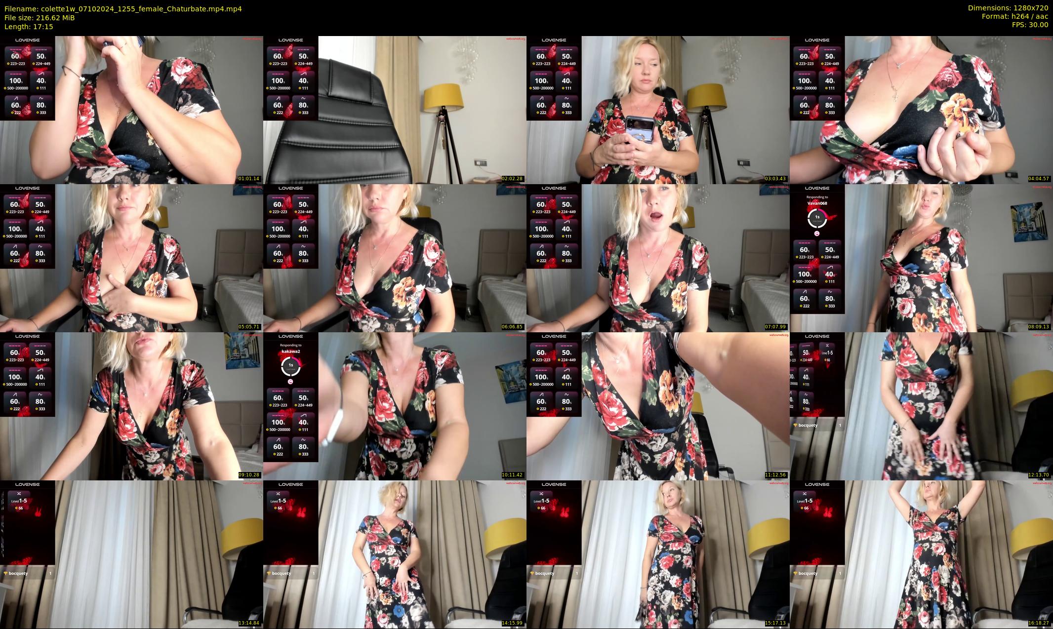 colette1w — 18 minute Chaturbate female cam show recording, 720p, Oct 7, 2024