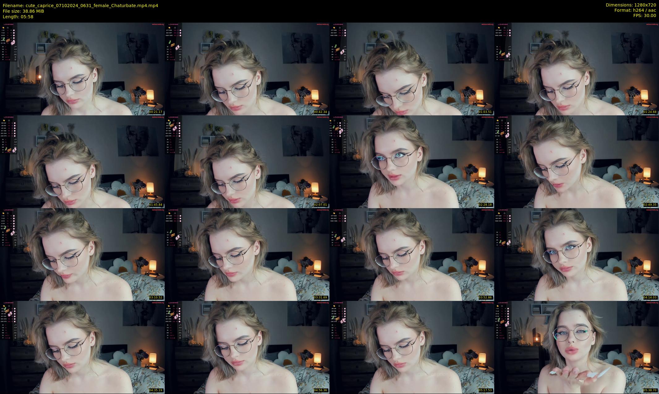 cute_caprice — 6 minute Chaturbate female cam show recording, 720p, Oct 7, 2024