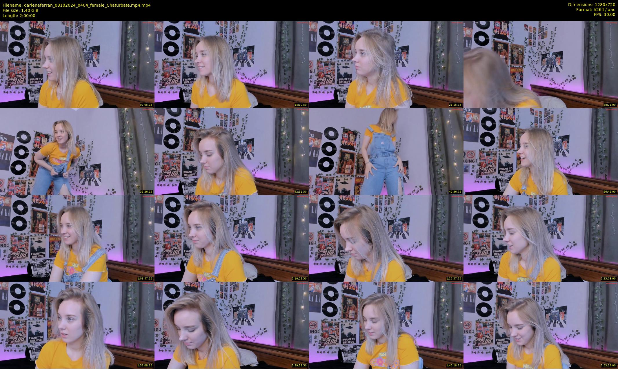darleneferran — 120 minute Chaturbate female cam show recording, 720p, Oct 8, 2024