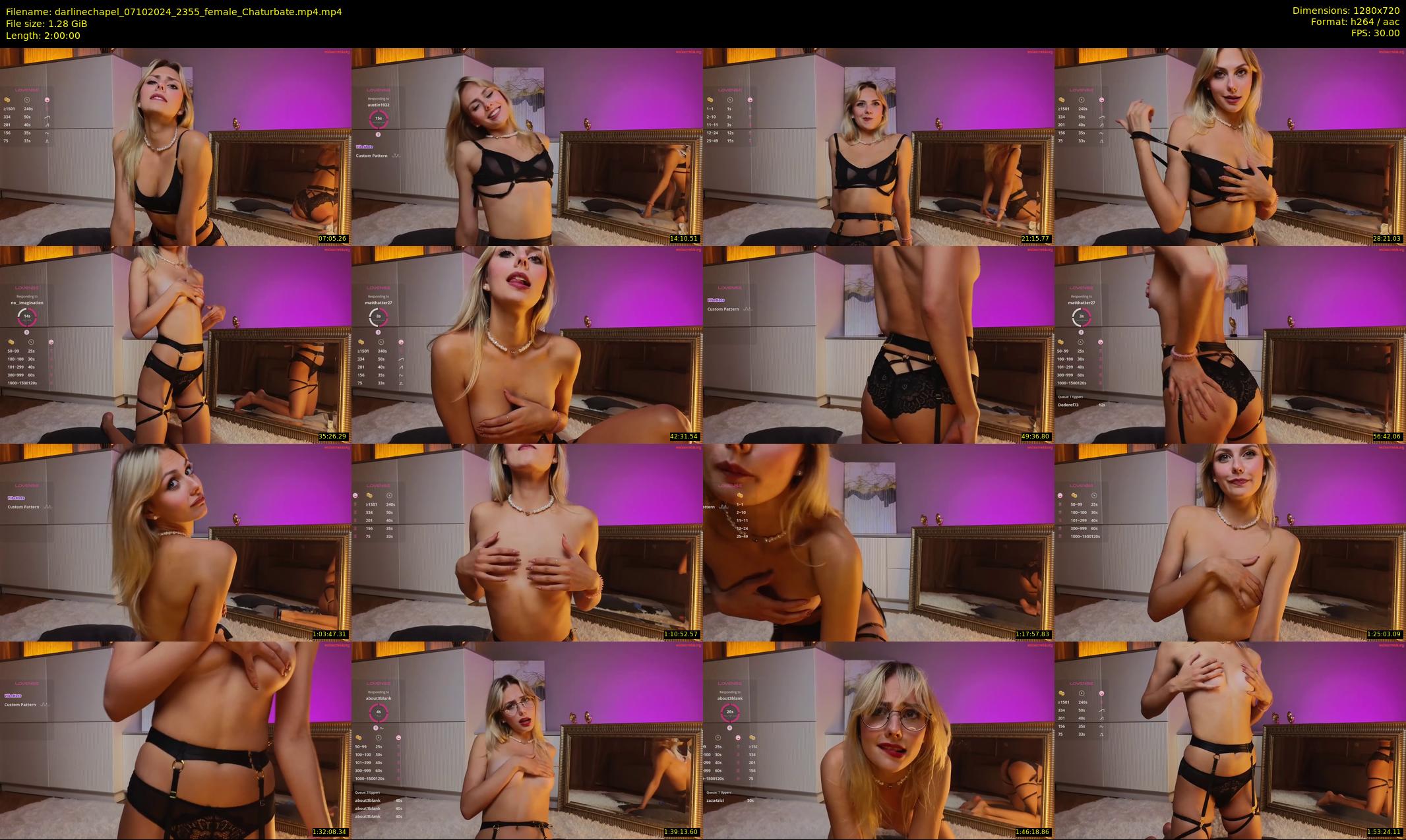 darlinechapel — 120 minute Chaturbate female cam show recording, 720p, Oct 7, 2024