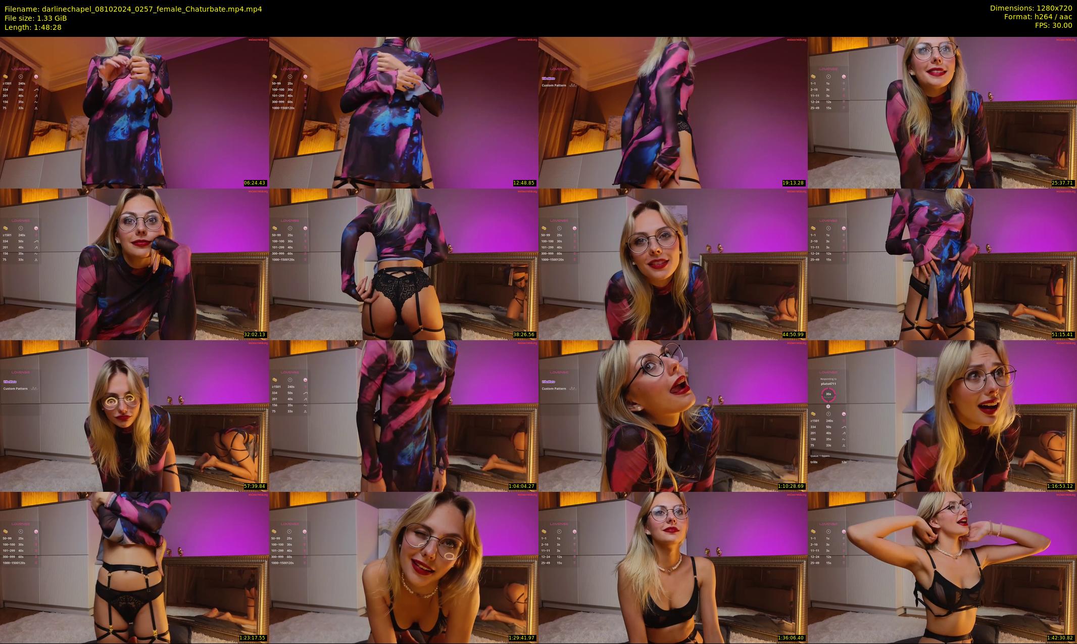 darlinechapel — 109 minute Chaturbate female cam show recording, 720p, Oct 8, 2024