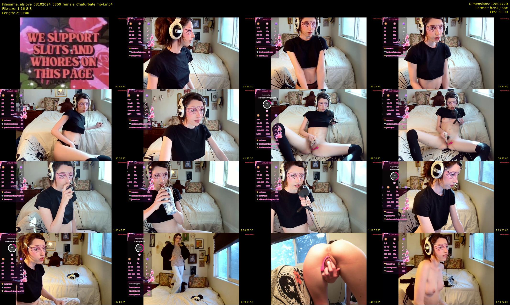 elslove — 120 minute Chaturbate female cam show recording, 720p, Oct 8, 2024