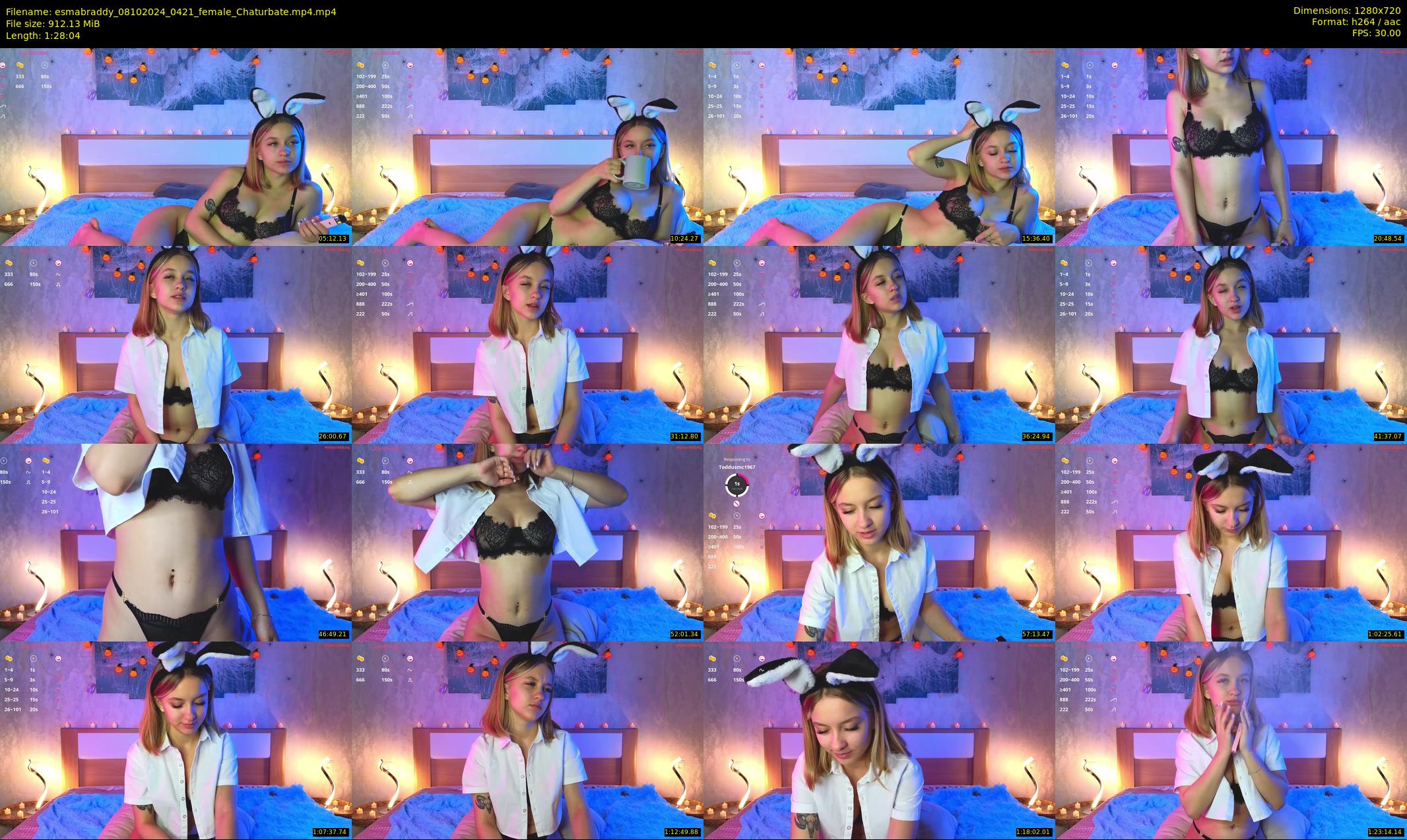 esmabraddy — 89 minute Chaturbate female cam show recording, 720p, Oct 8, 2024