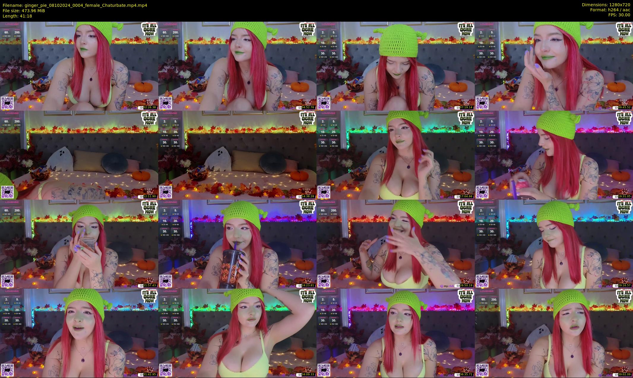 ginger_pie — 42 minute Chaturbate female cam show recording, 720p, Oct 8, 2024