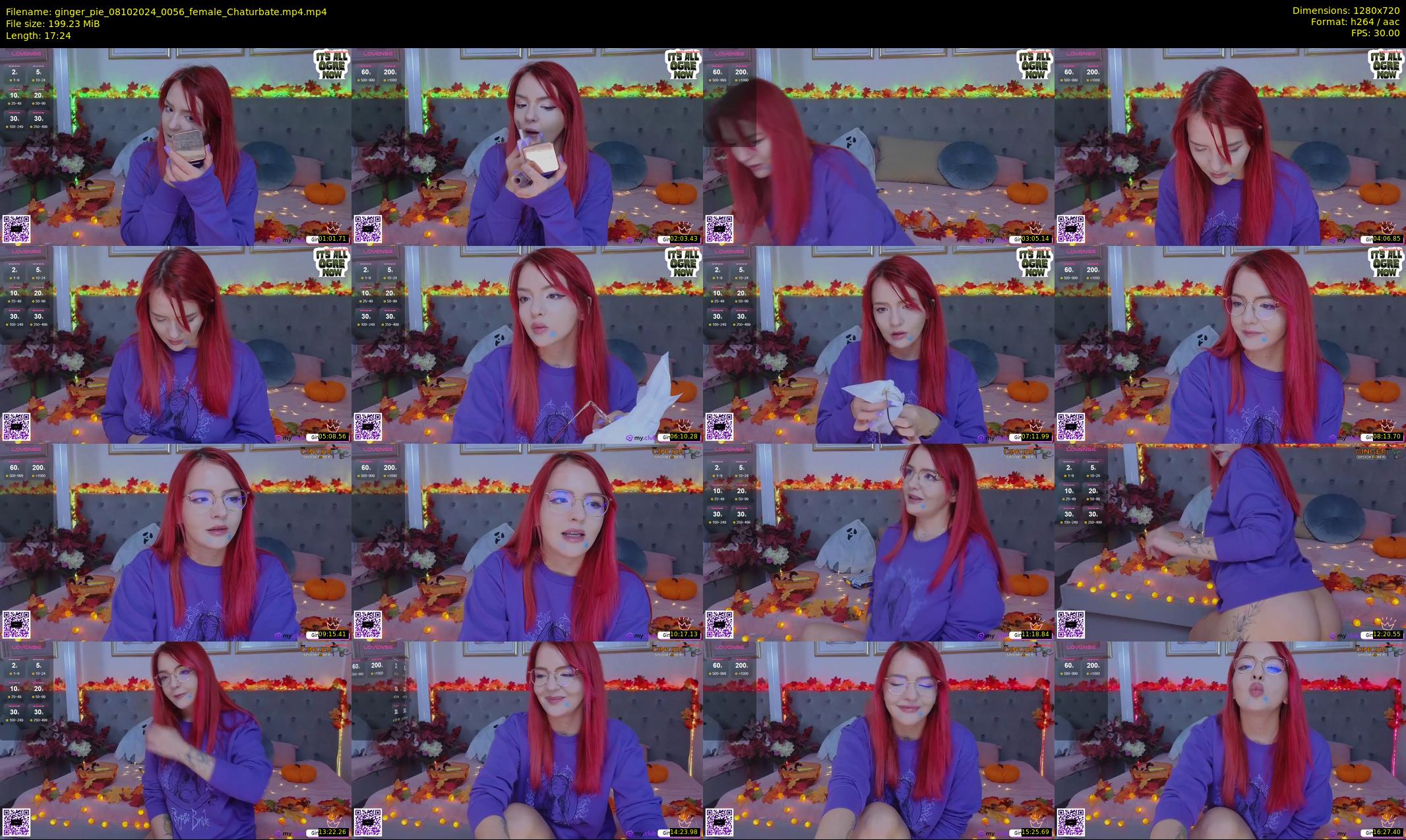 ginger_pie — 18 minute Chaturbate female cam show recording, 720p, Oct 8, 2024