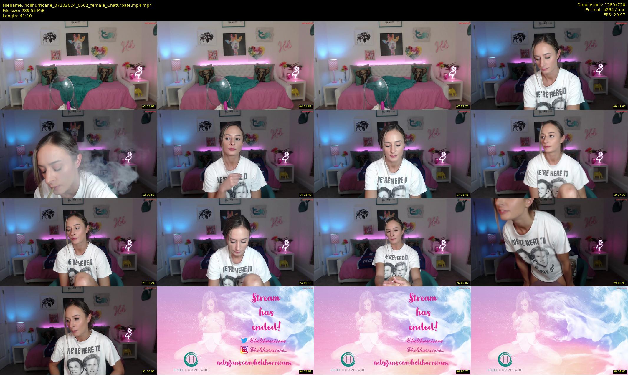 holihurricane — 42 minute Chaturbate female cam show recording, 720p, Oct 7, 2024