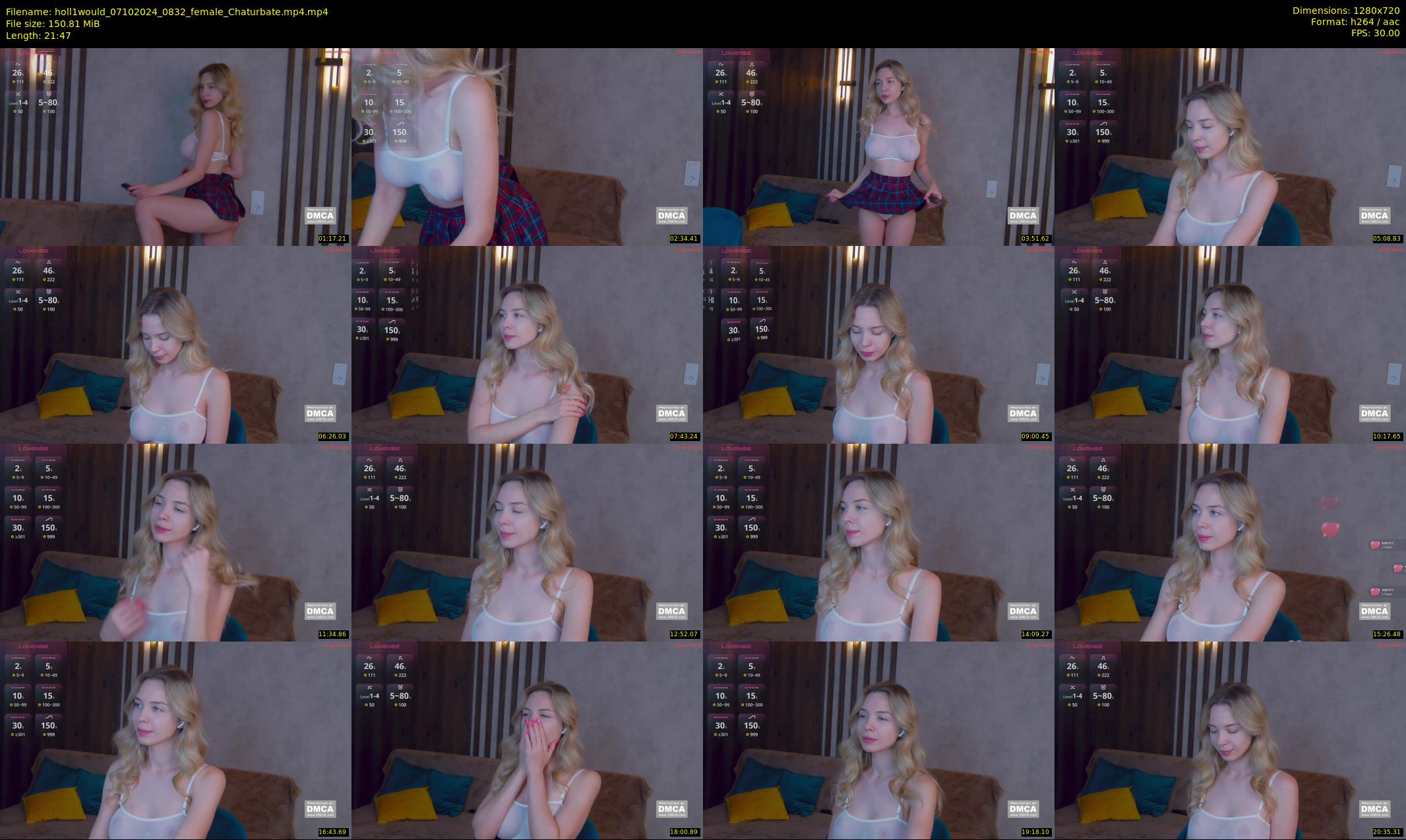 holl1would — 22 minute Chaturbate female cam show recording, 720p, Oct 7, 2024