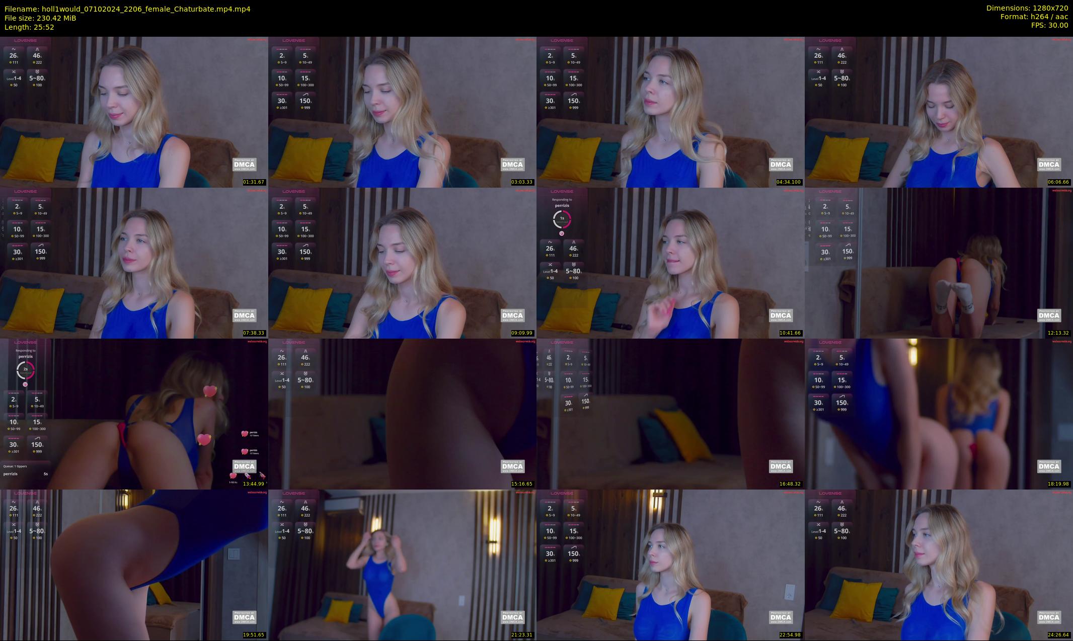 holl1would — 26 minute Chaturbate female cam show recording, 720p, Oct 7, 2024