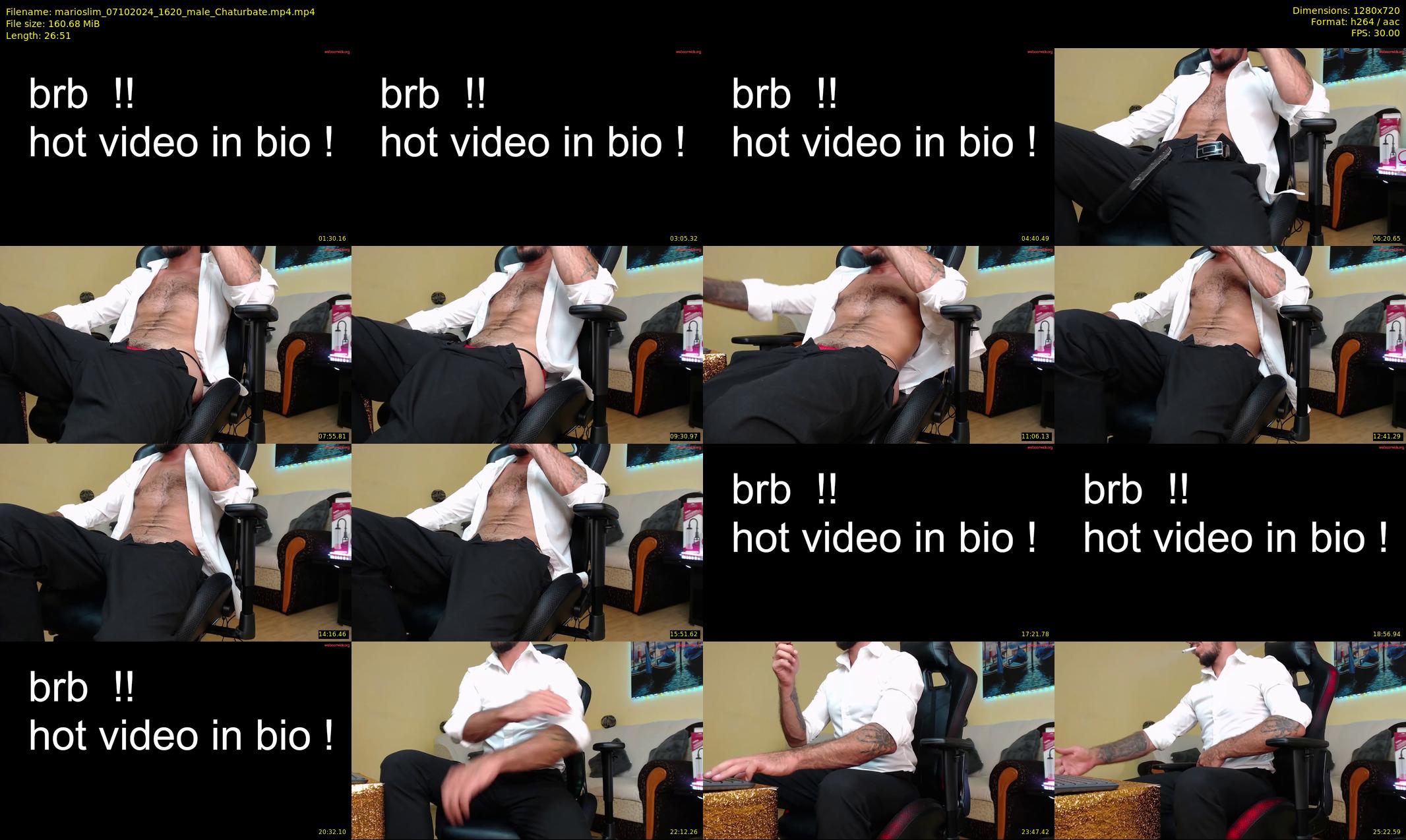 marioslim — 27 minute Chaturbate male cam show recording, 720p, Oct 7, 2024