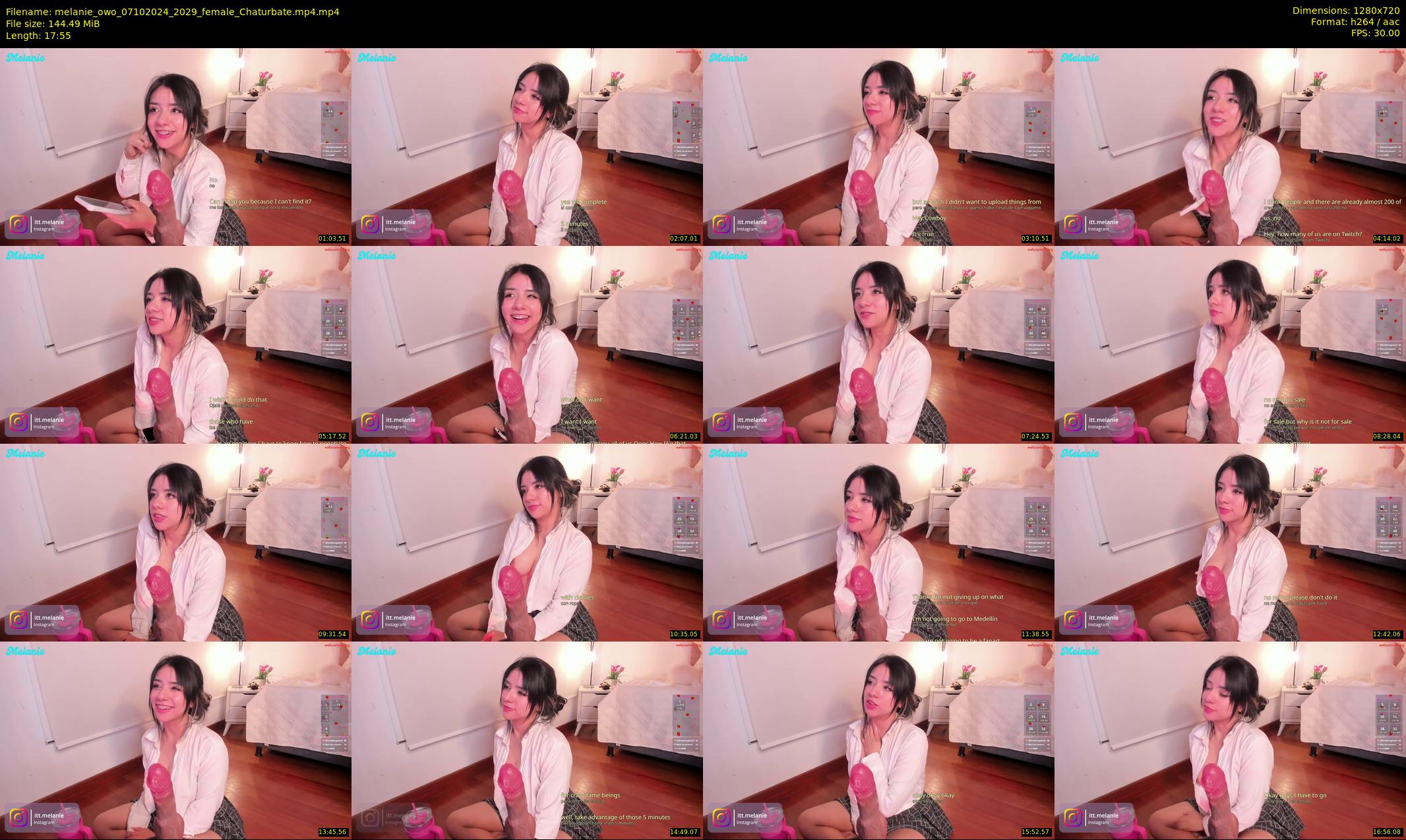 melanie_owo — 18 minute Chaturbate female cam show recording, 720p, Oct 7, 2024
