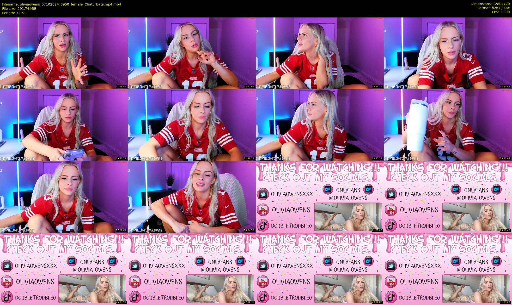 oliviaowens — 33 minute Chaturbate female cam show recording, 720p, Oct 7, 2024