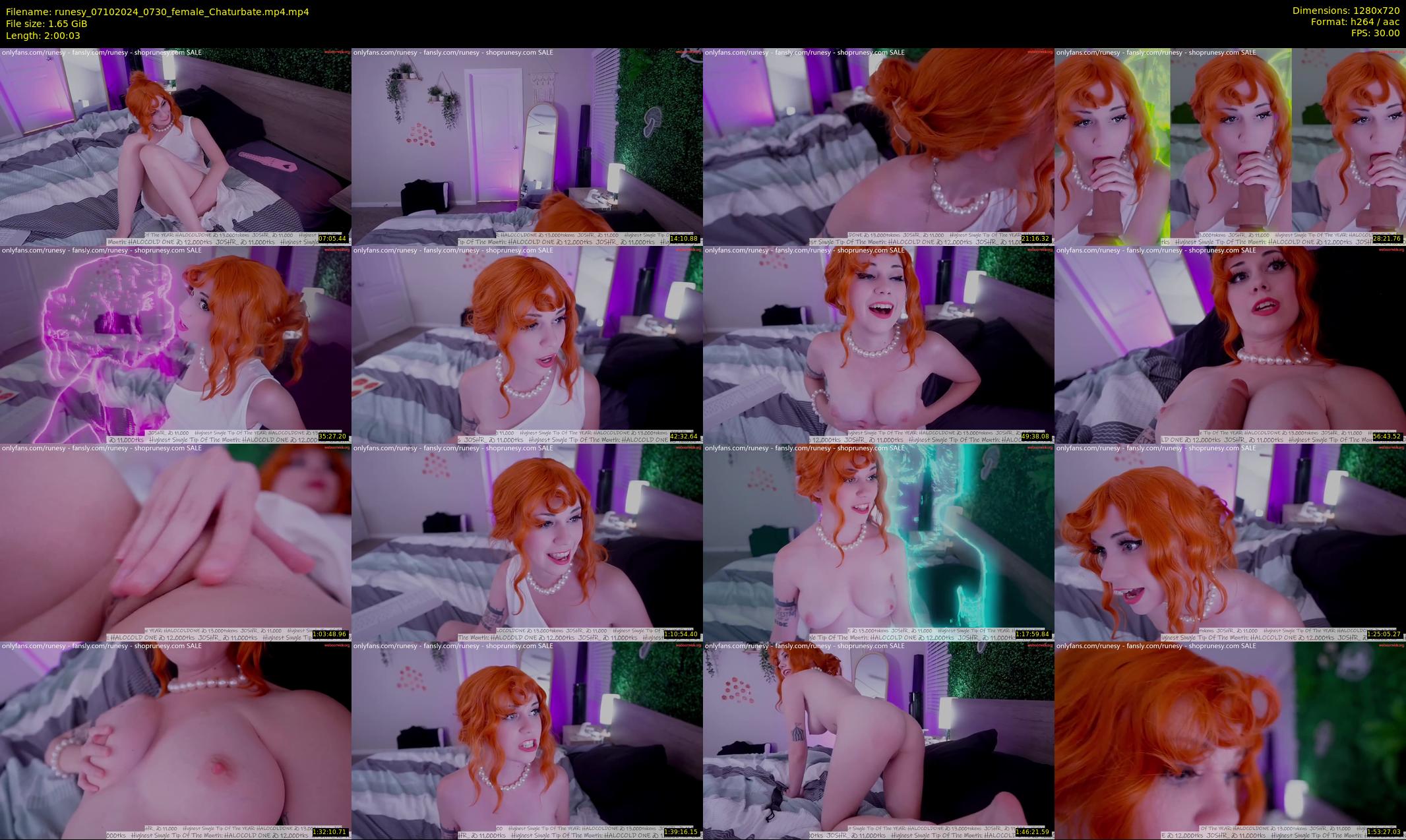 runesy — 121 minute Chaturbate female cam show recording, 720p, Oct 7, 2024