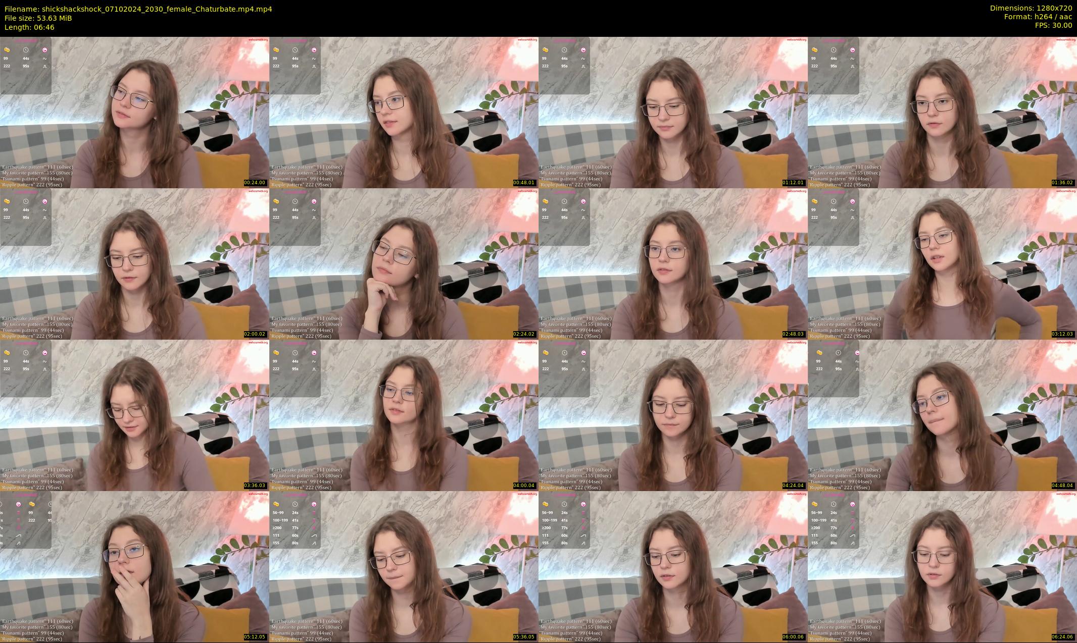 shickshackshock — 7 minute Chaturbate female cam show recording, 720p, Oct 7, 2024