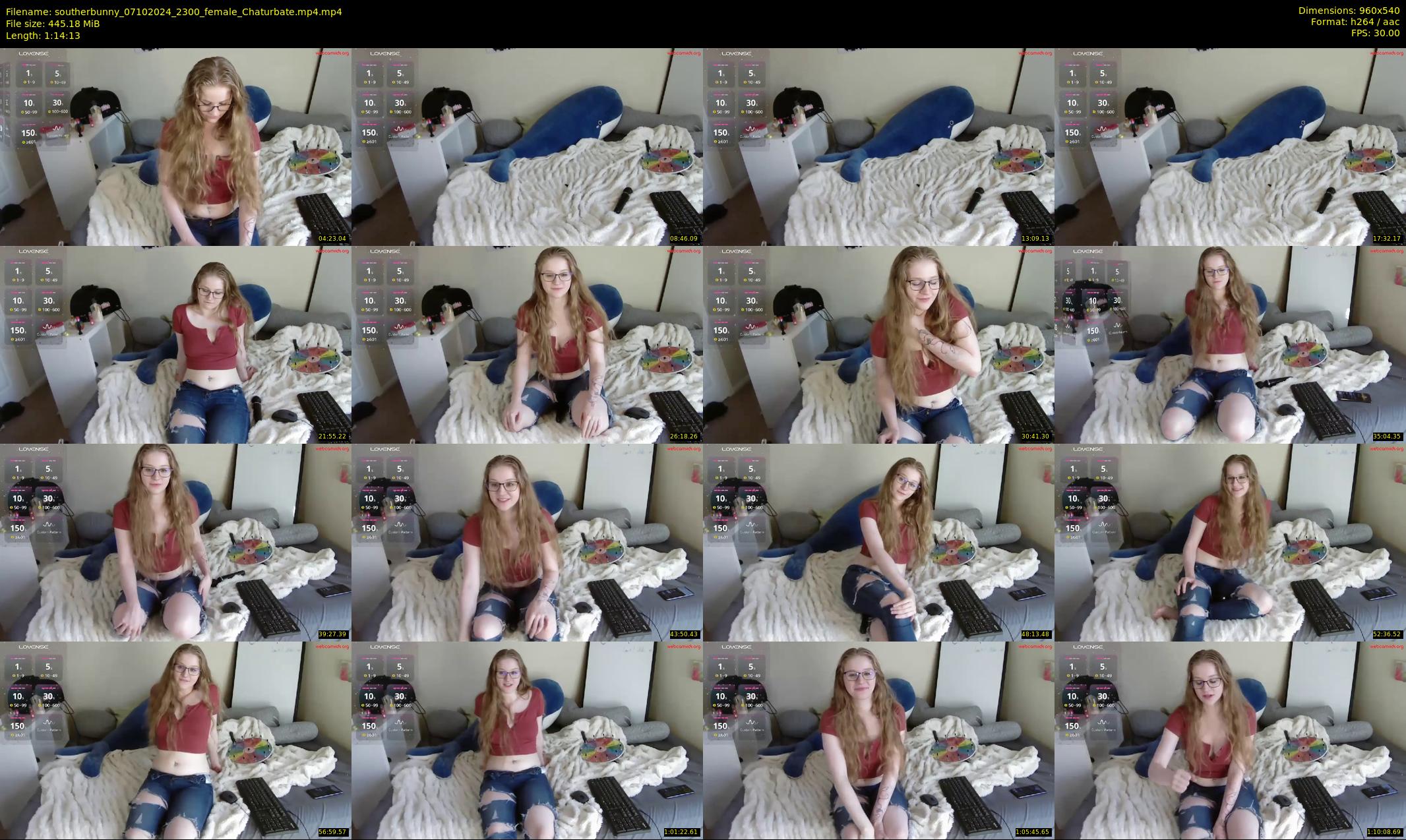 southerbunny — 75 minute Chaturbate female cam show recording, 480p, Oct 7, 2024