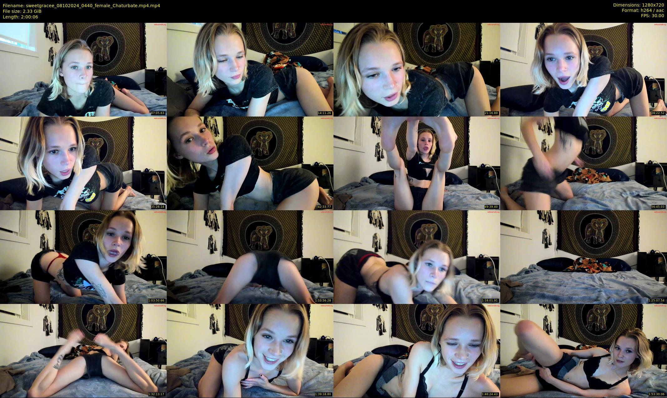 sweetgracee — 121 minute Chaturbate female cam show recording, 720p, Oct 8, 2024