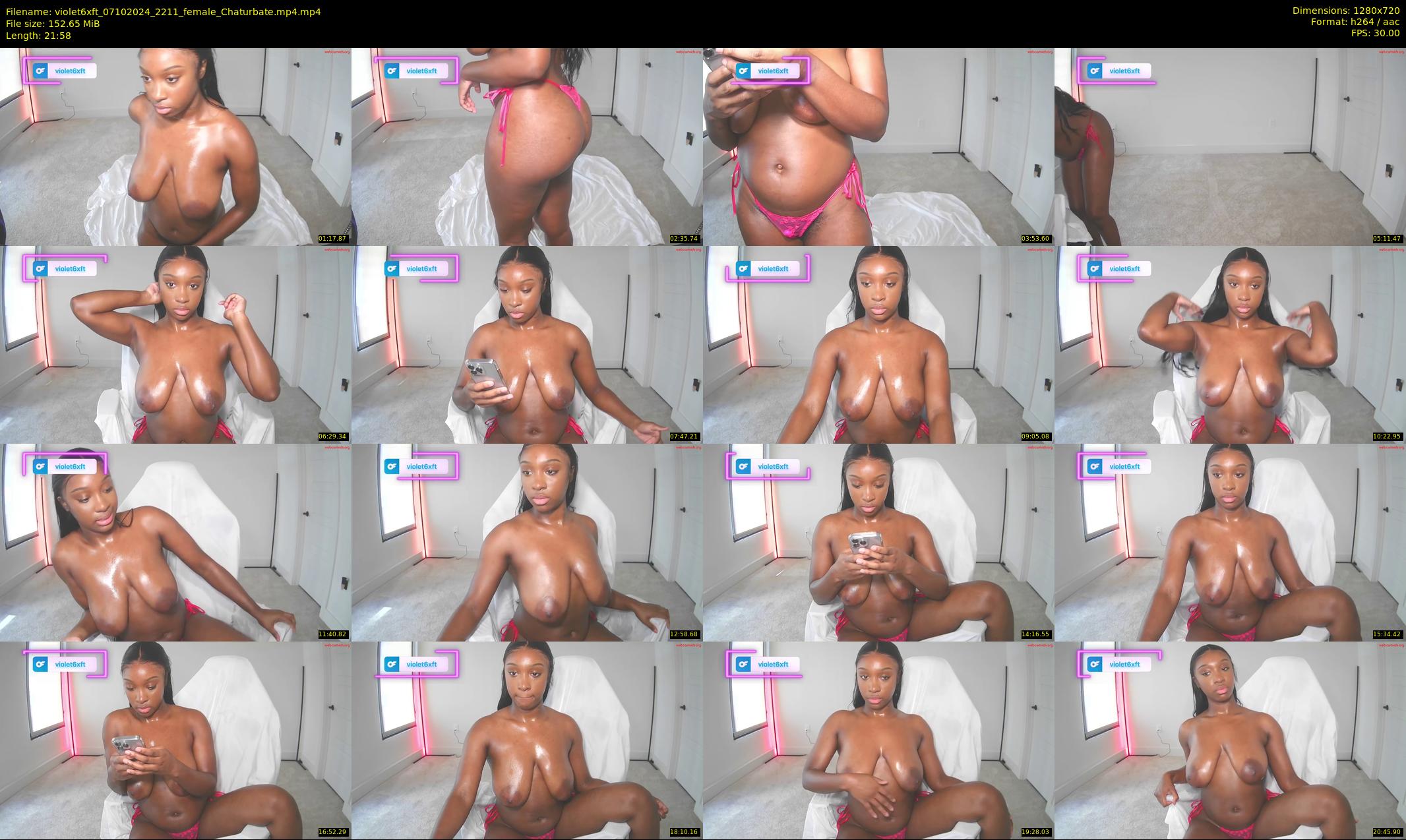 violet6xft — 22 minute Chaturbate female cam show recording, 720p, Oct 7, 2024