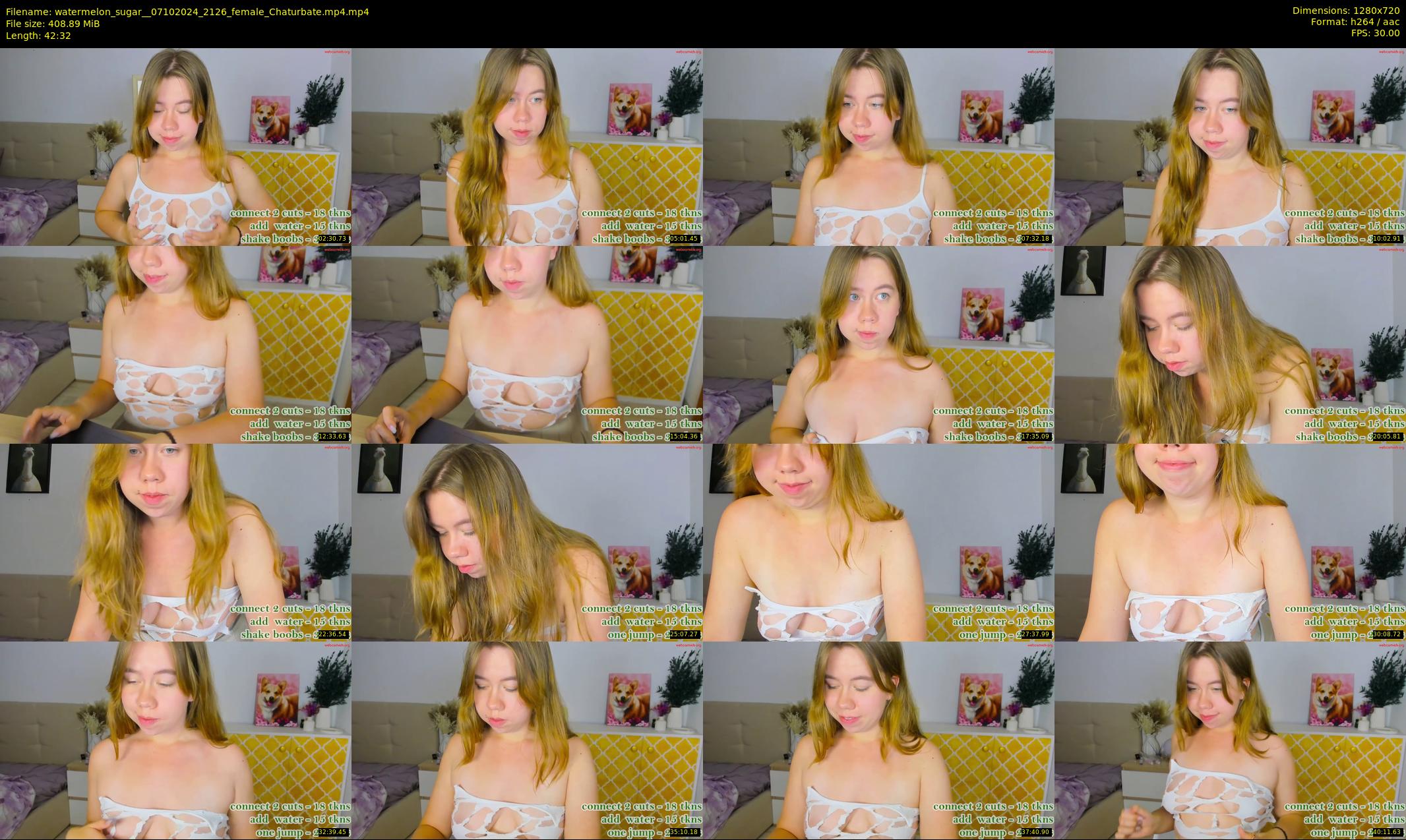 watermelon_sugar_ — 43 minute Chaturbate female cam show recording, 720p, Oct 7, 2024