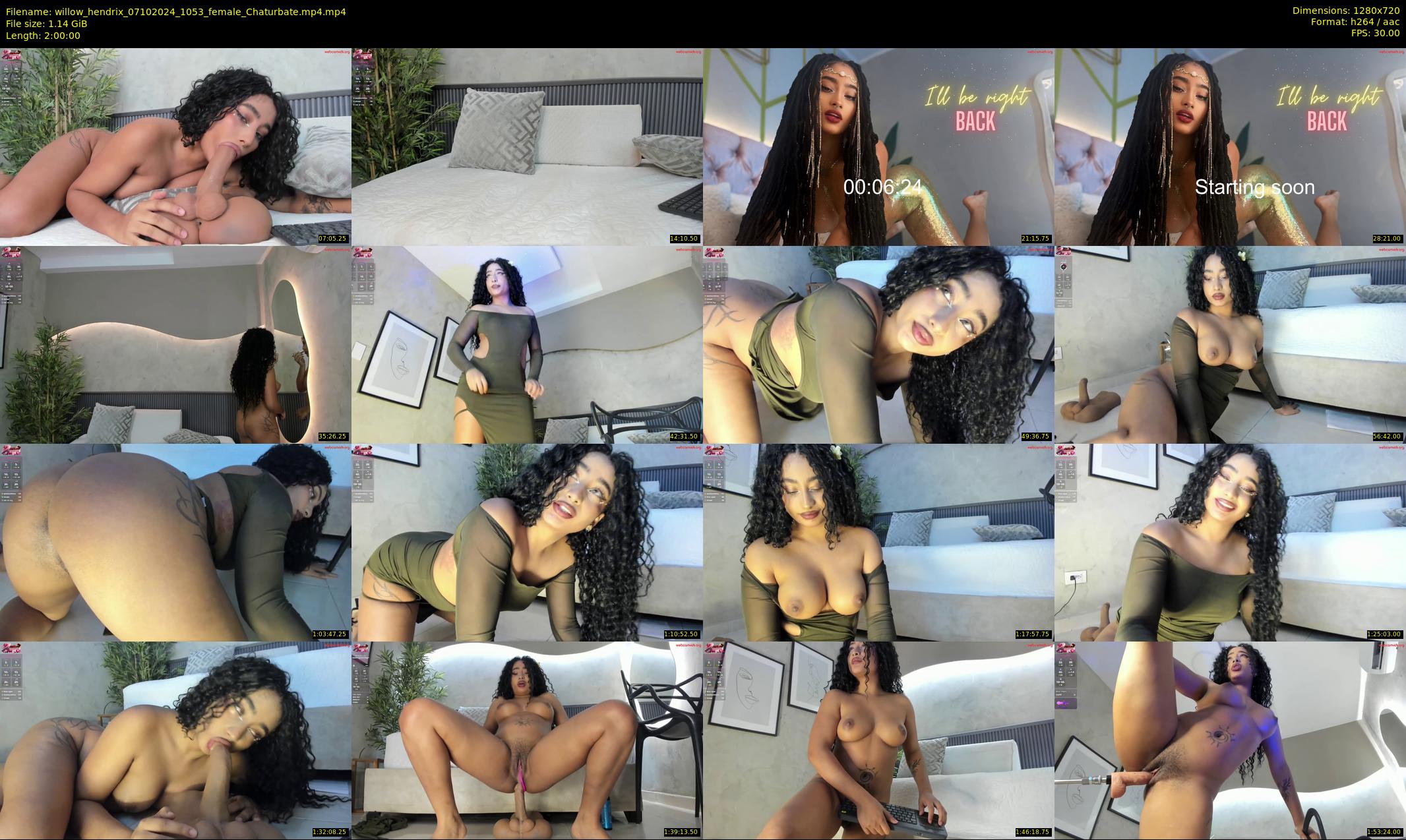 willow_hendrix — 120 minute Chaturbate female cam show recording, 720p, Oct 7, 2024