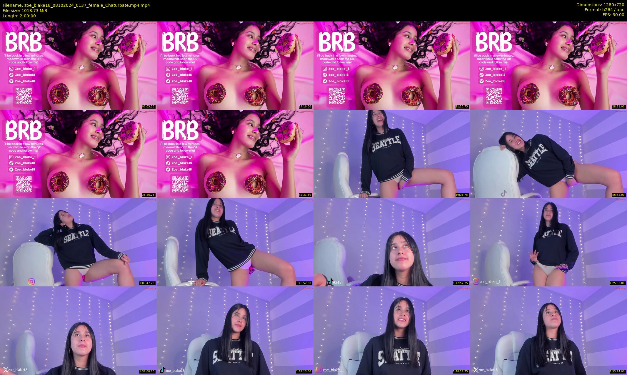 zoe_blake18 — 120 minute Chaturbate female cam show recording, 720p, Oct 8, 2024