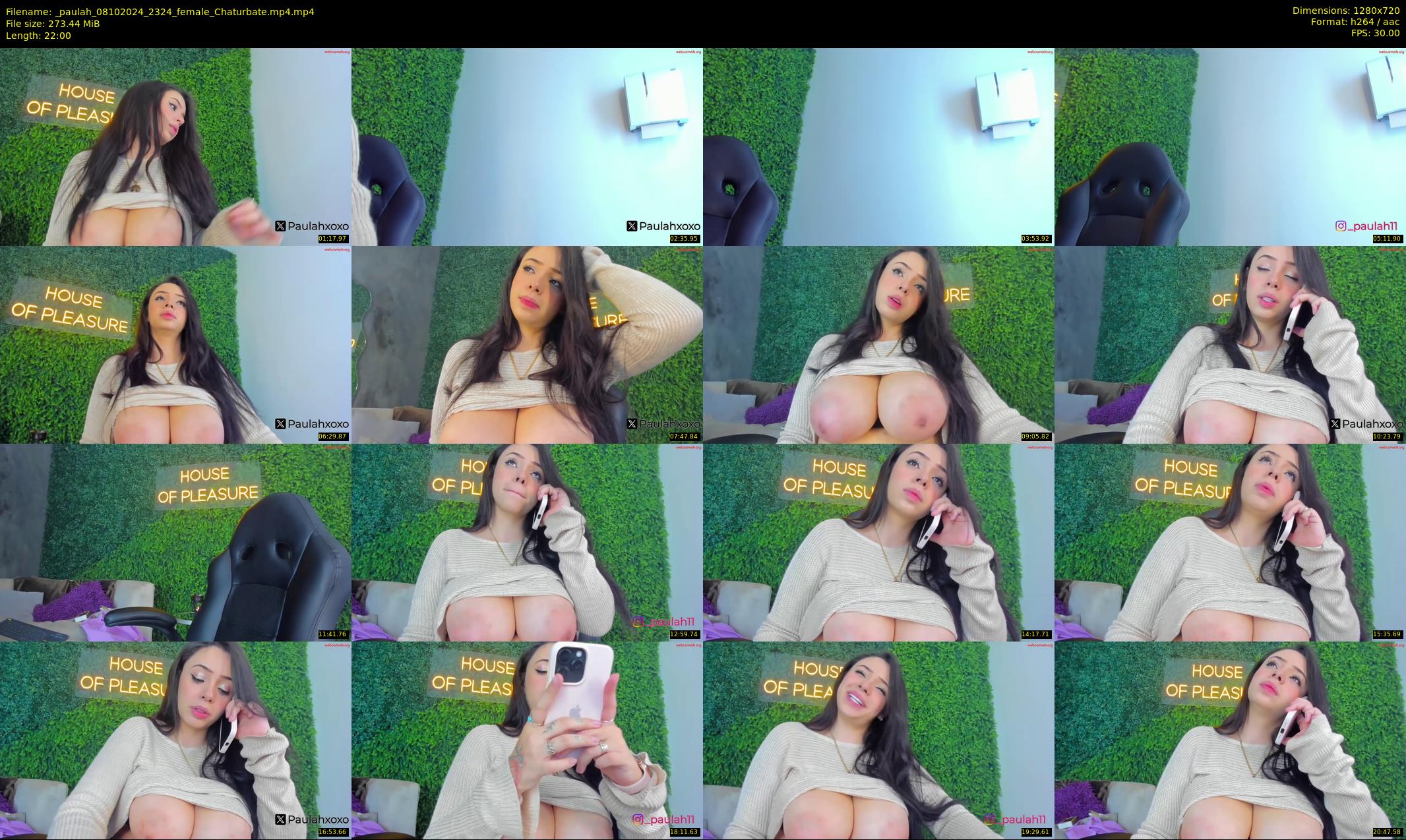 _paulah — 22 minute Chaturbate female cam show recording, 720p, Oct 8, 2024