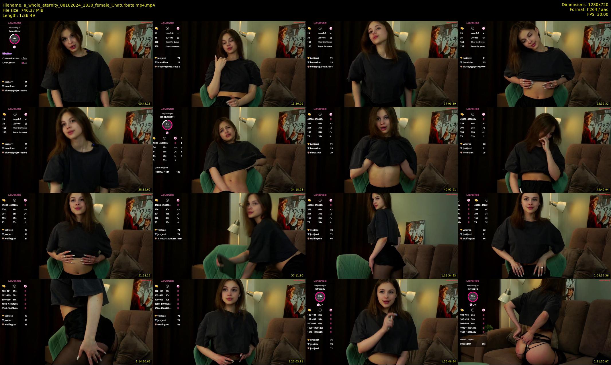 a_whole_eternity — 97 minute Chaturbate female cam show recording, 720p, Oct 8, 2024