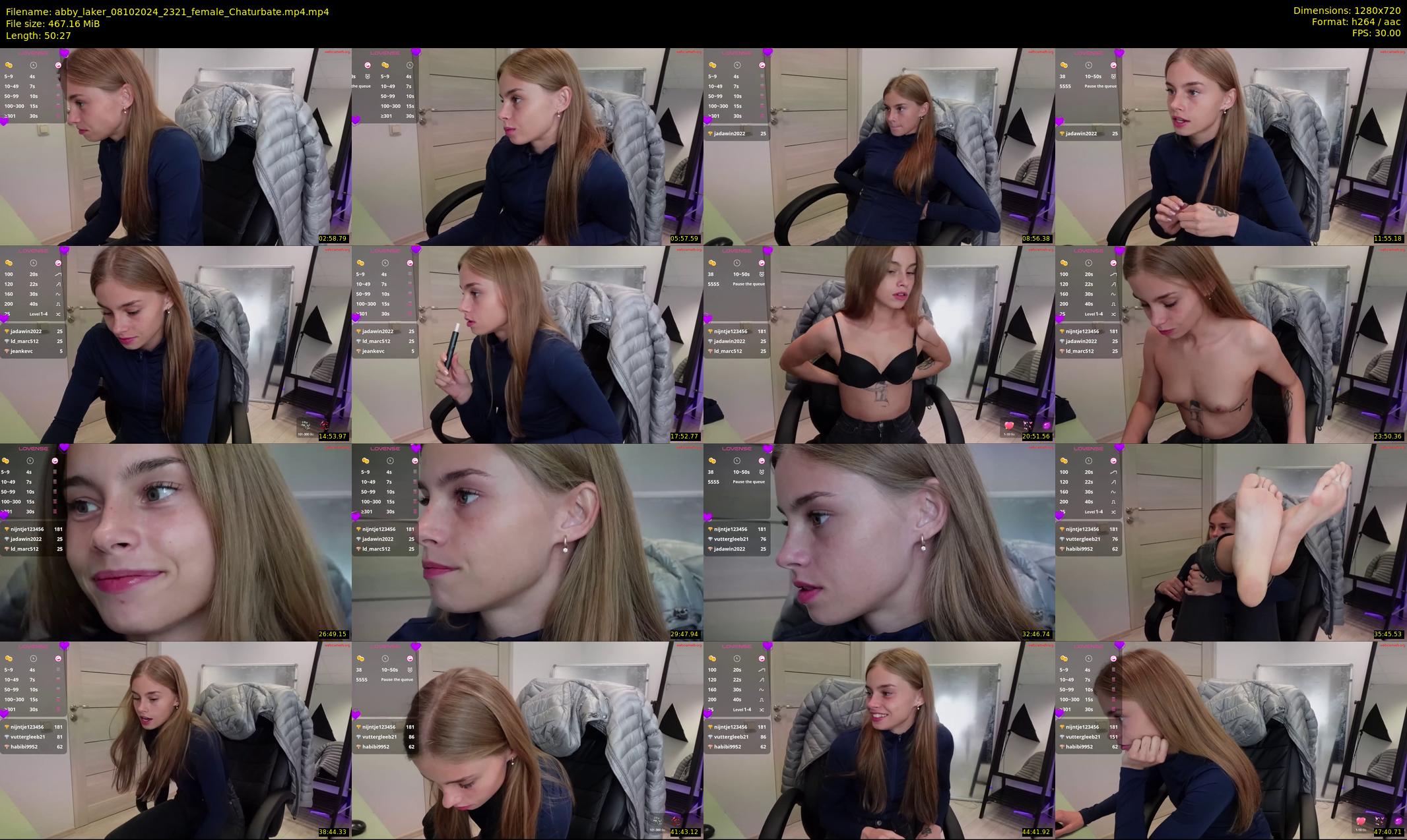 abby_laker — 51 minute Chaturbate female cam show recording, 720p, Oct 8, 2024