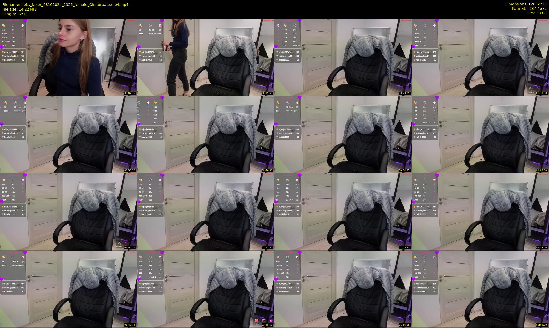 abby_laker — 3 minute Chaturbate female cam show recording, 720p, Oct 8, 2024