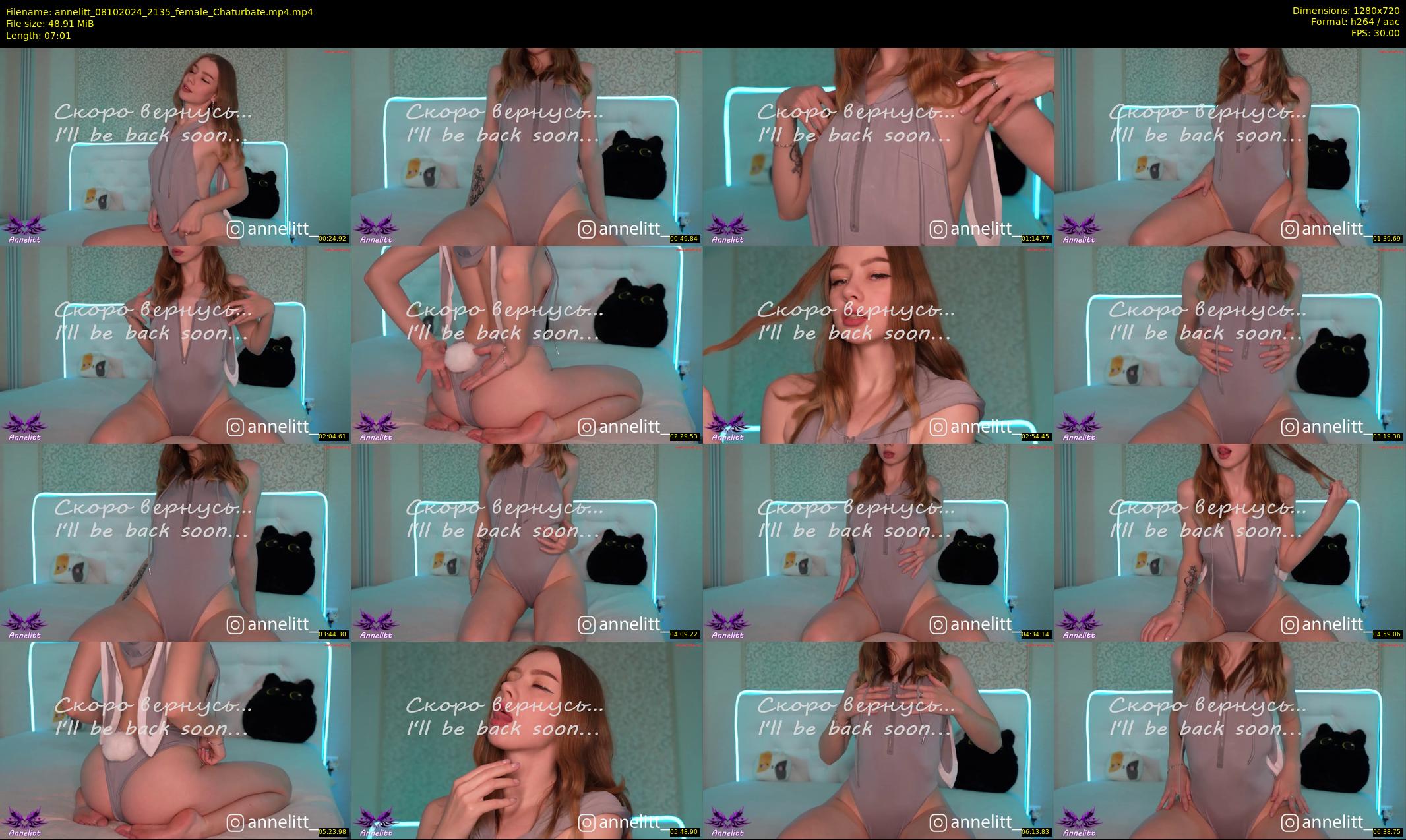 annelitt — 8 minute Chaturbate female cam show recording, 720p, Oct 8, 2024