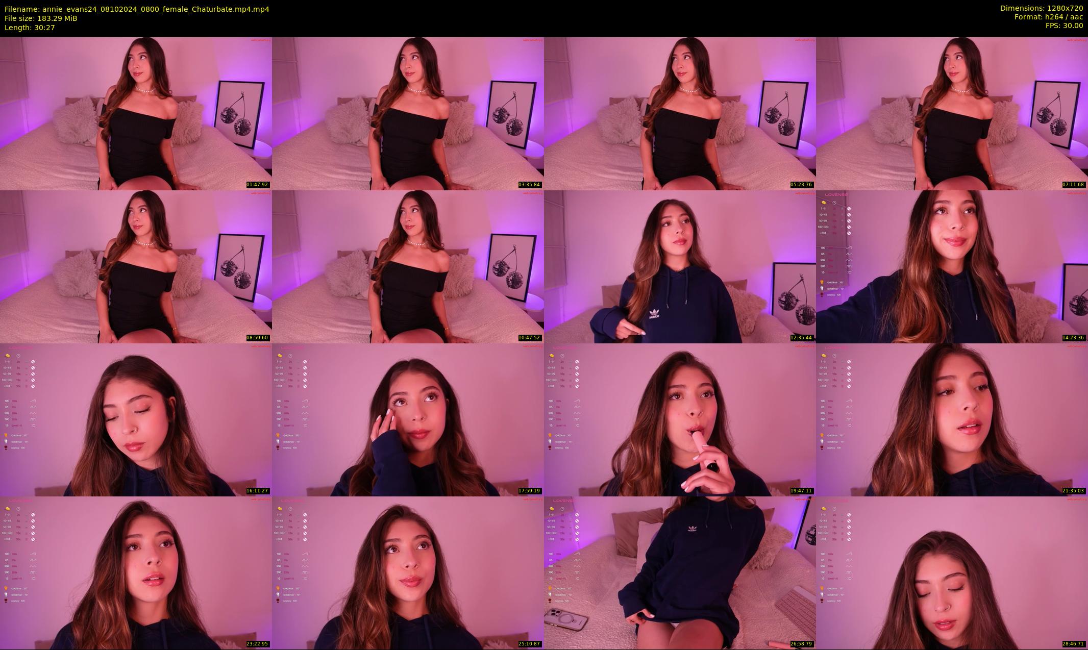 annie_evans24 — 31 minute Chaturbate female cam show recording, 720p, Oct 8, 2024