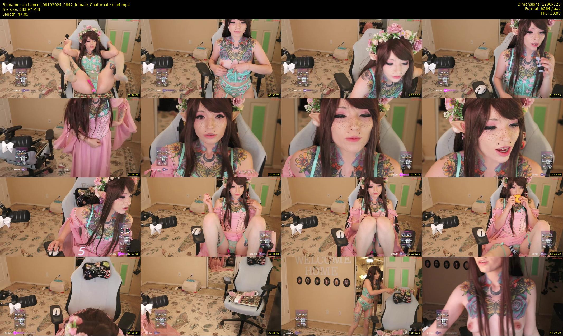 archancel — 48 minute Chaturbate female cam show recording, 720p, Oct 8, 2024