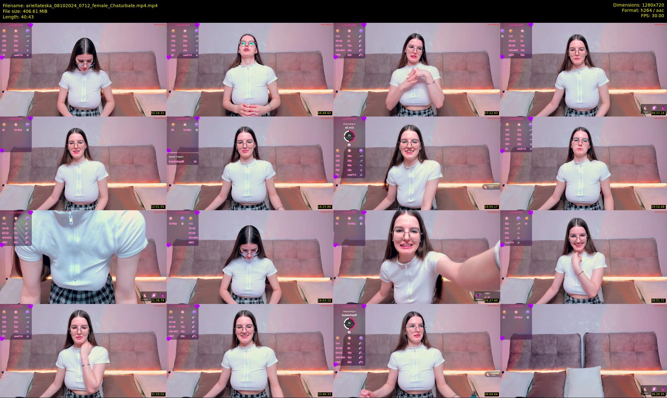 ariellateska — 41 minute Chaturbate female cam show recording, 720p, Oct 8, 2024