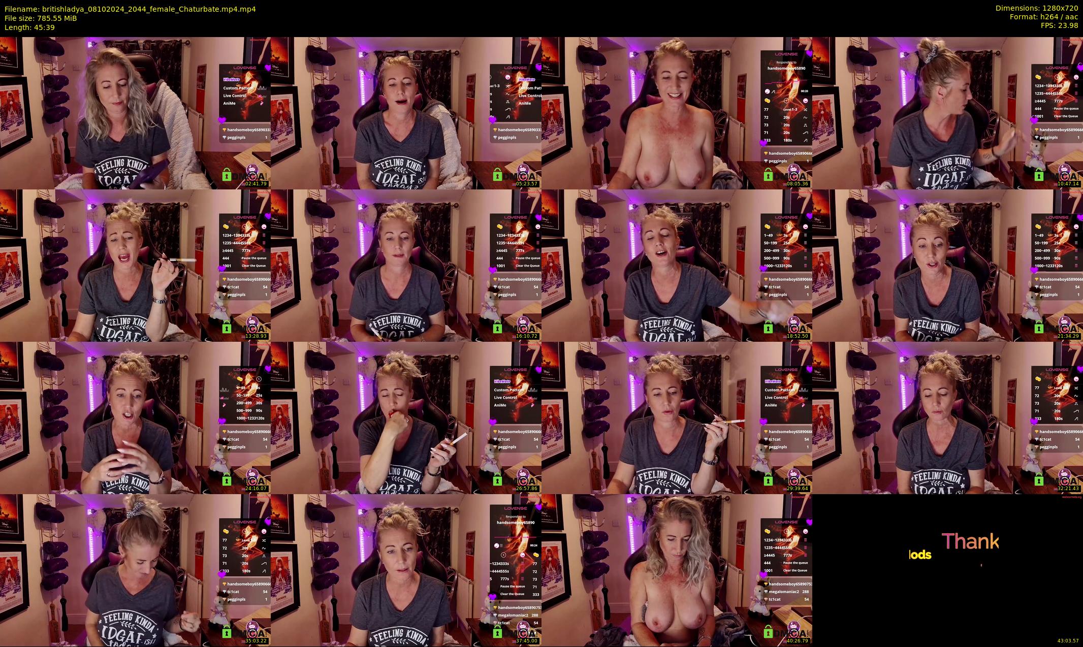 britishladya — 46 minute Chaturbate female cam show recording, 720p, Oct 8, 2024