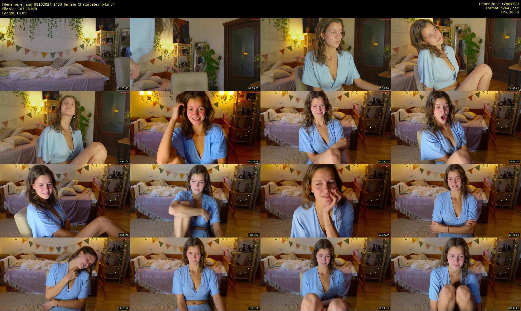 eli_sun — 20 minute Chaturbate female cam show recording, 720p, Oct 8, 2024