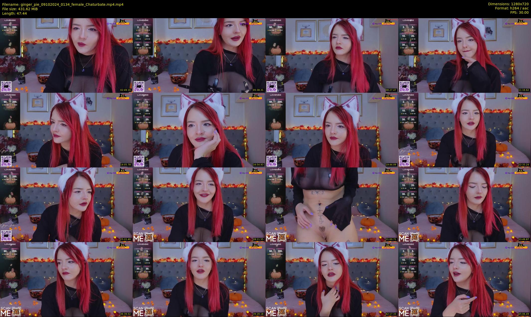 ginger_pie — 48 minute Chaturbate female cam show recording, 720p, Oct 9, 2024