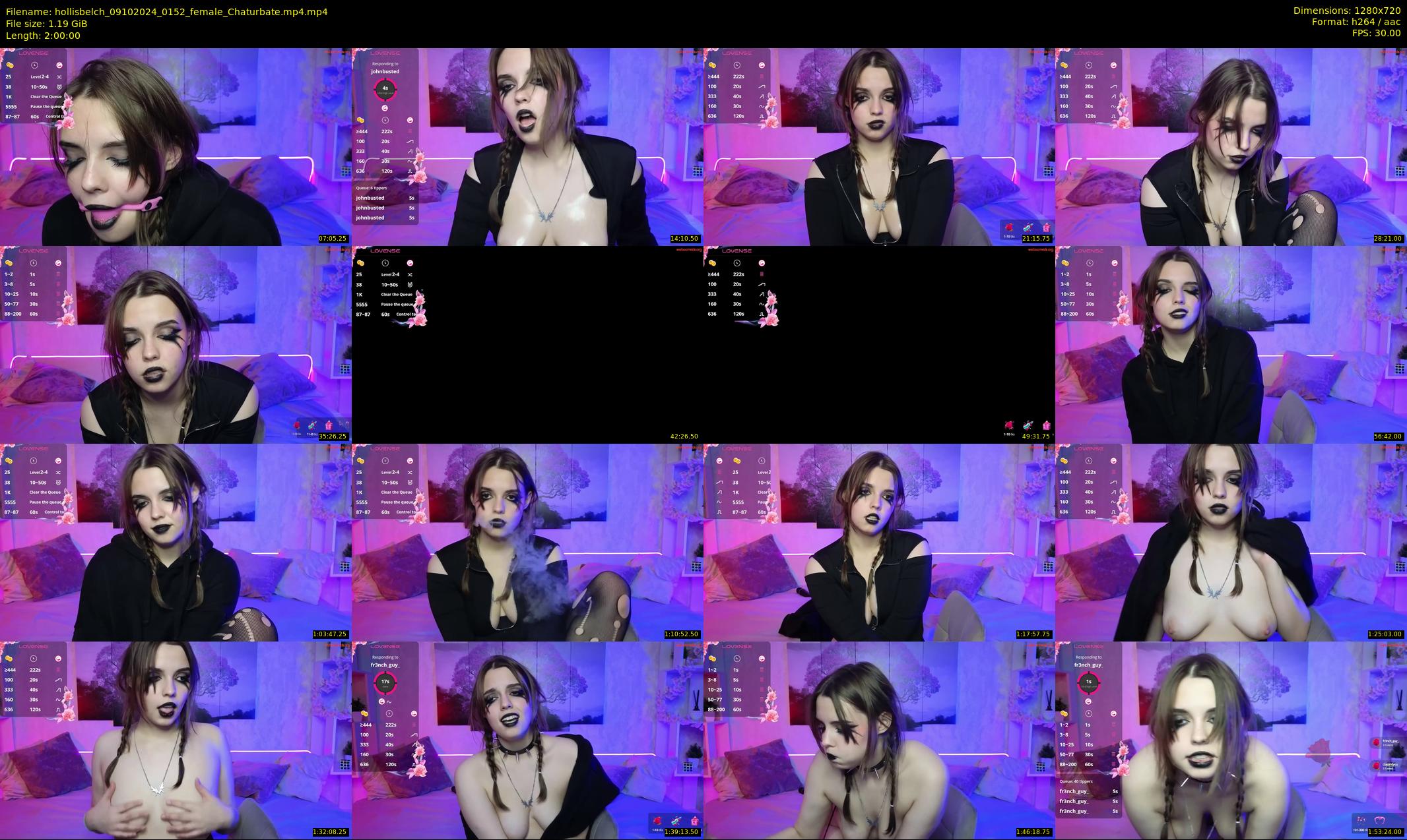 hollisbelch — 120 minute Chaturbate female cam show recording, 720p, Oct 9, 2024