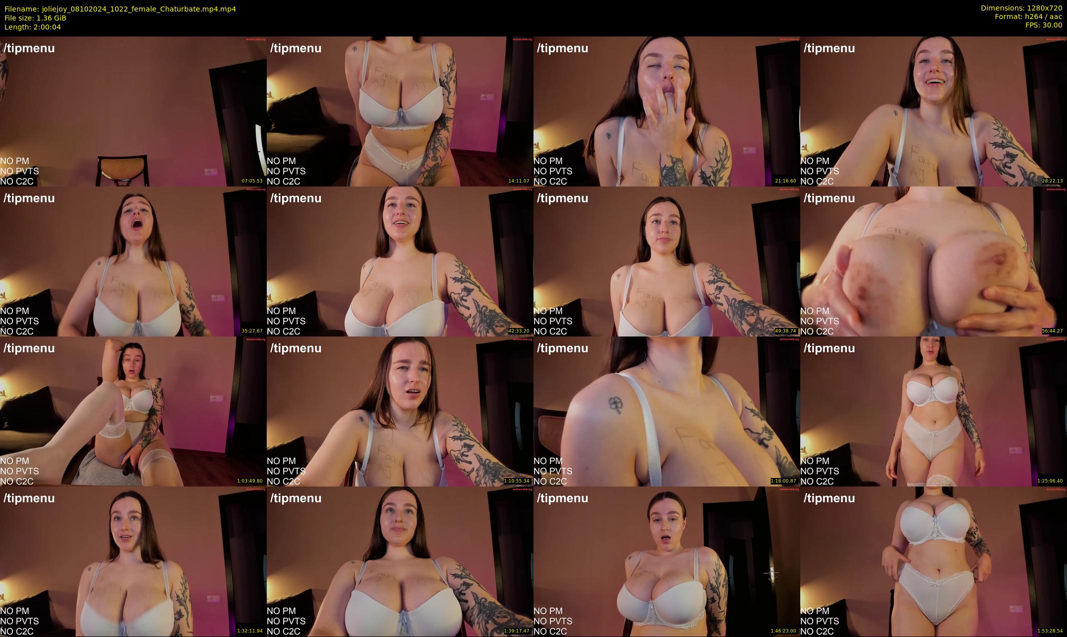 joliejoy — 121 minute Chaturbate female cam show recording, 720p, Oct 8, 2024