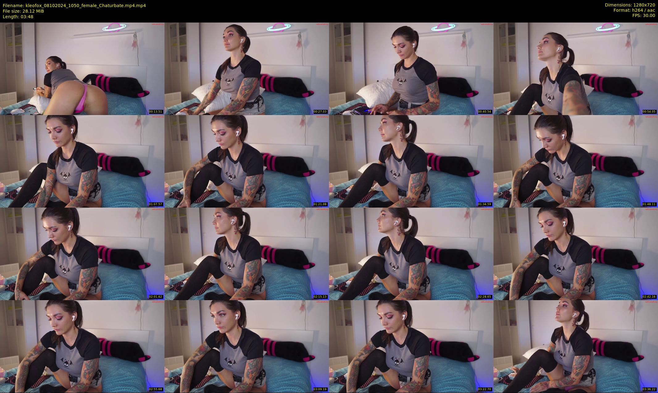 kleofox — 4 minute Chaturbate female cam show recording, 720p, Oct 8, 2024