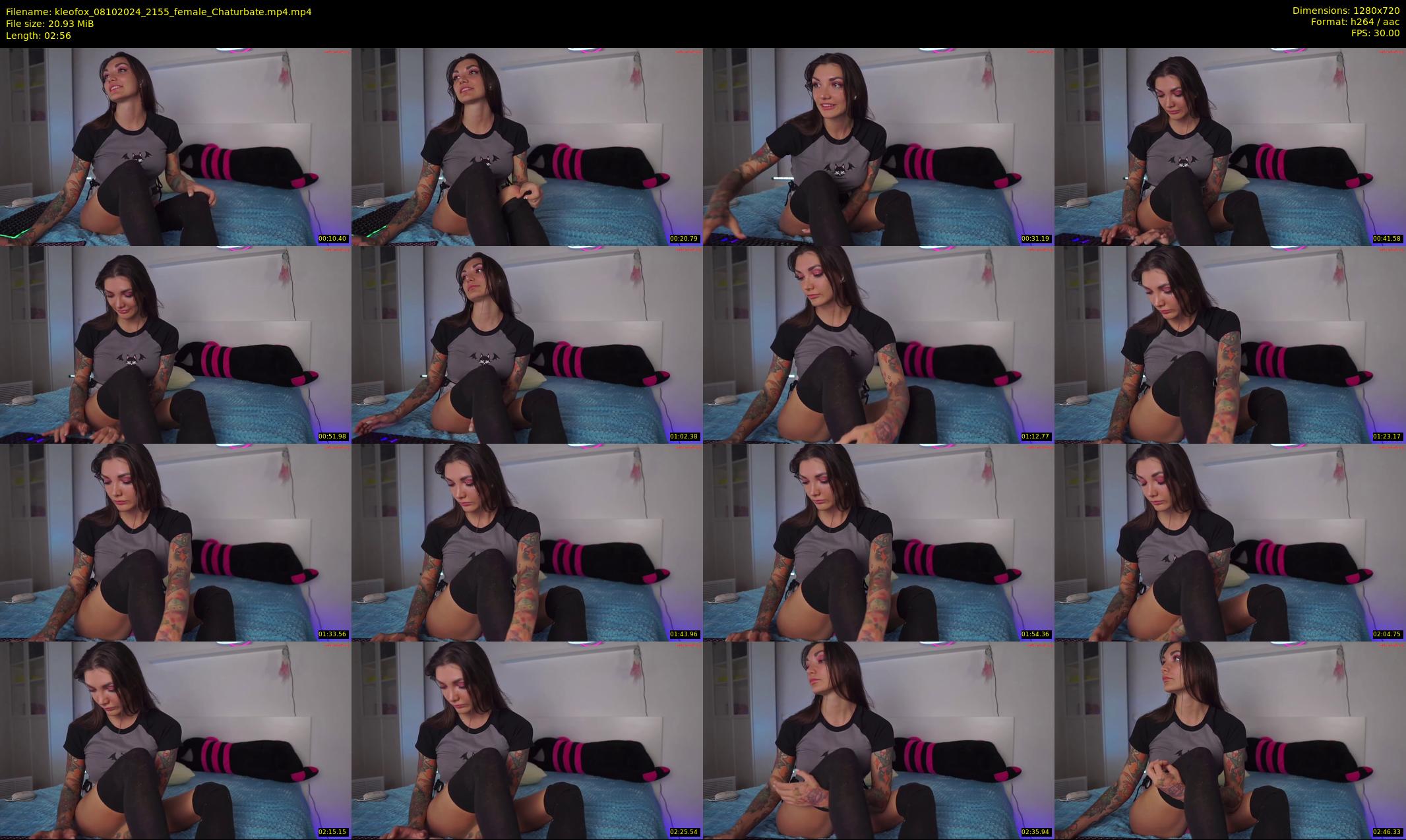 kleofox — 3 minute Chaturbate female cam show recording, 720p, Oct 8, 2024