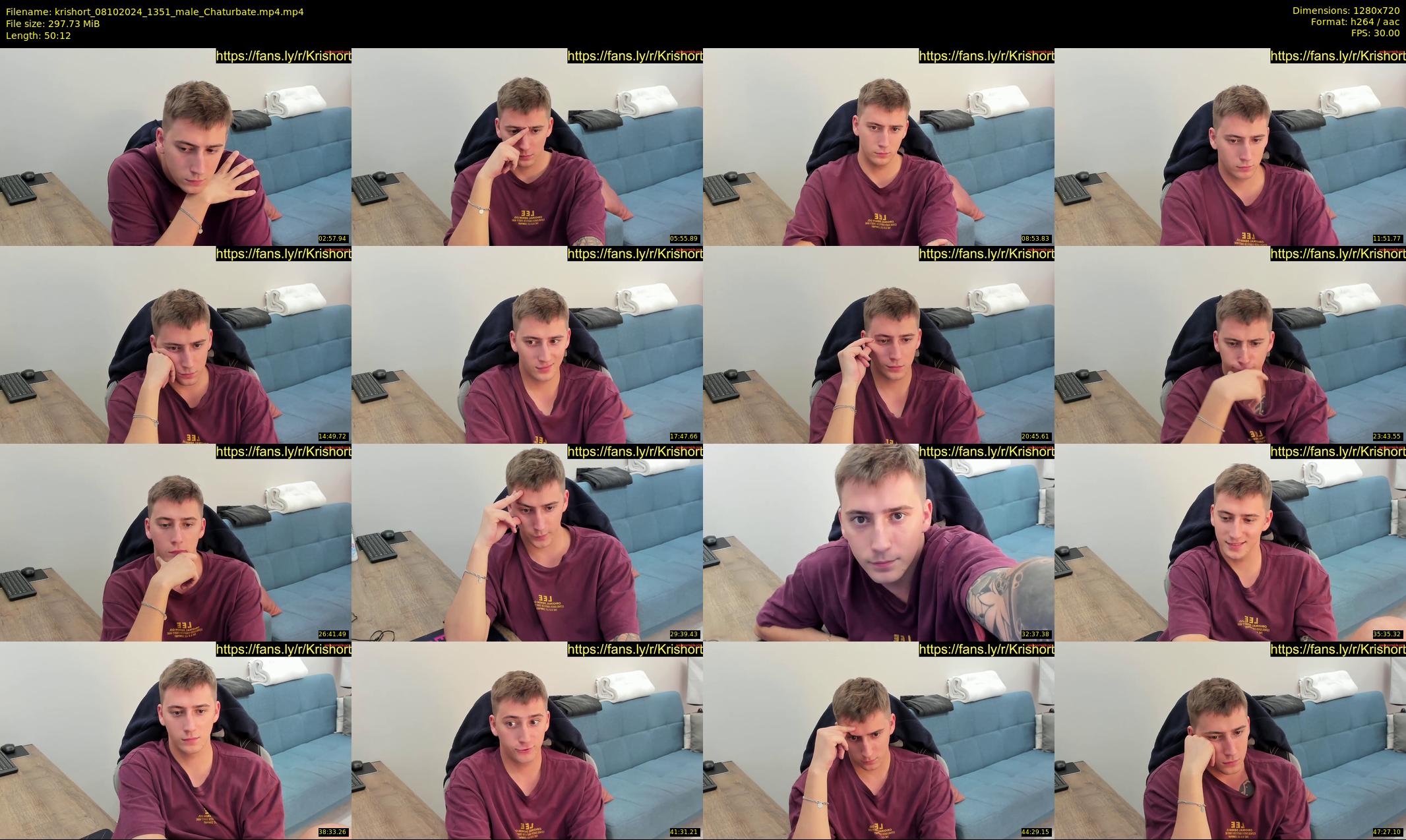 krishort — 51 minute Chaturbate male cam show recording, 720p, Oct 8, 2024