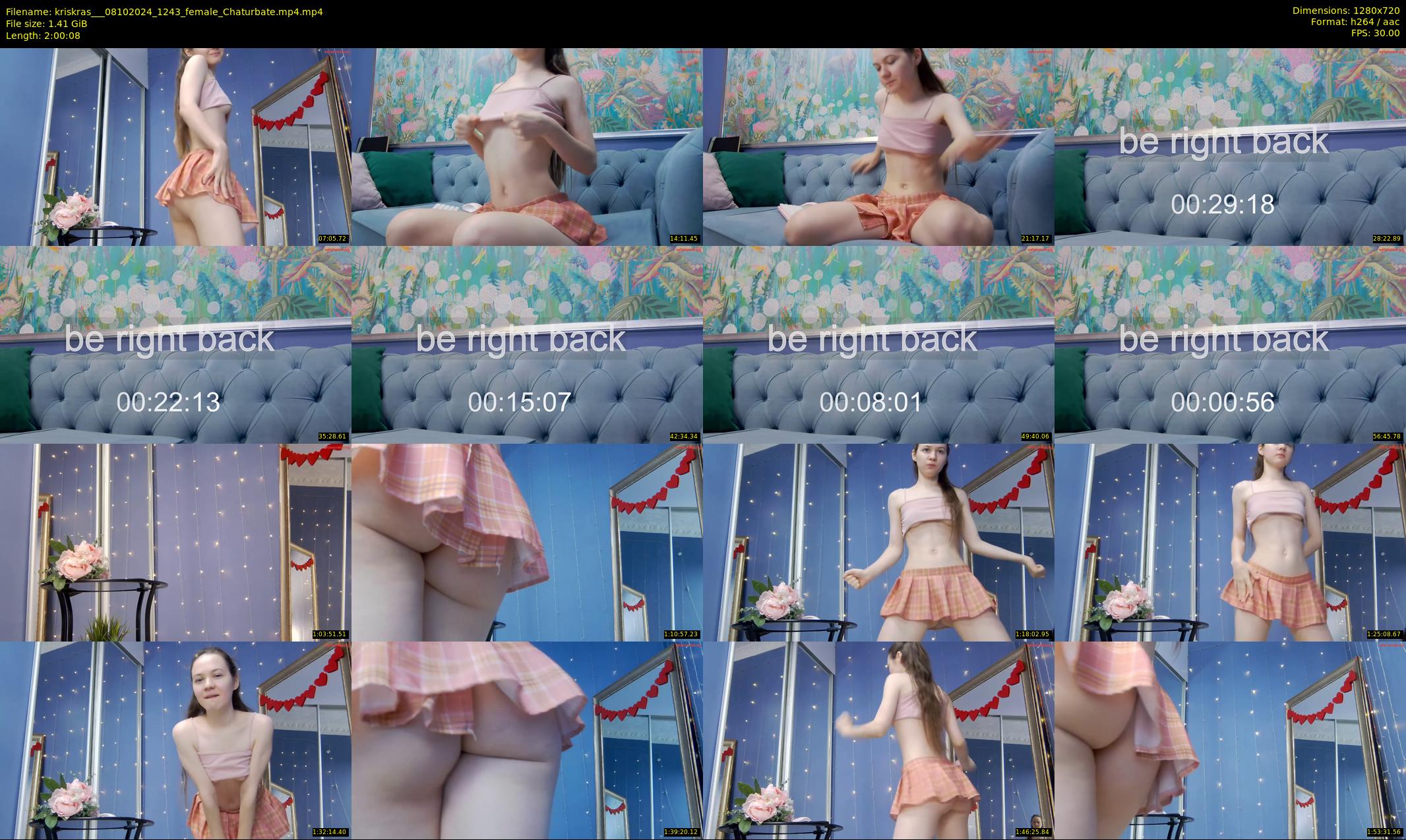 kriskras__ — 121 minute Chaturbate female cam show recording, 720p, Oct 8, 2024