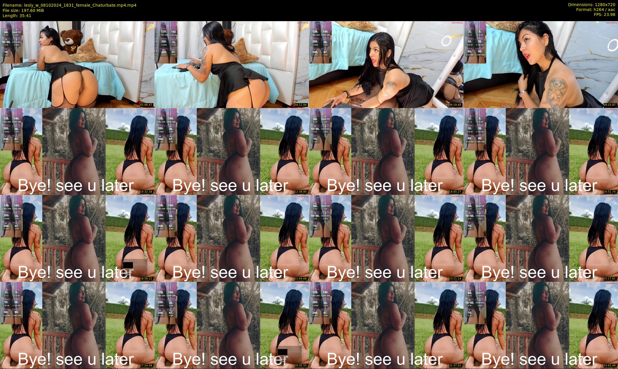 lesly_w — 36 minute Chaturbate female cam show recording, 720p, Oct 8, 2024