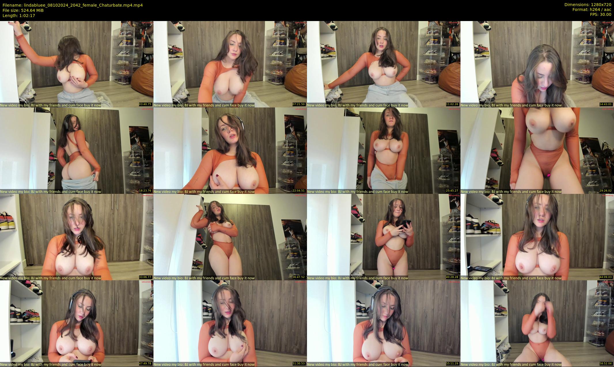 lindabluee — 63 minute Chaturbate female cam show recording, 720p, Oct 8, 2024