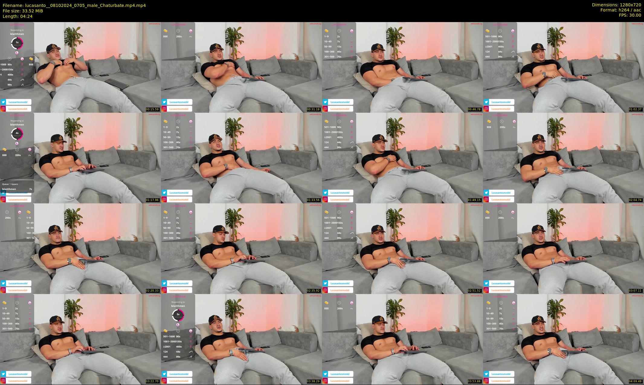 lucasanto_ — 5 minute Chaturbate male cam show recording, 720p, Oct 8, 2024